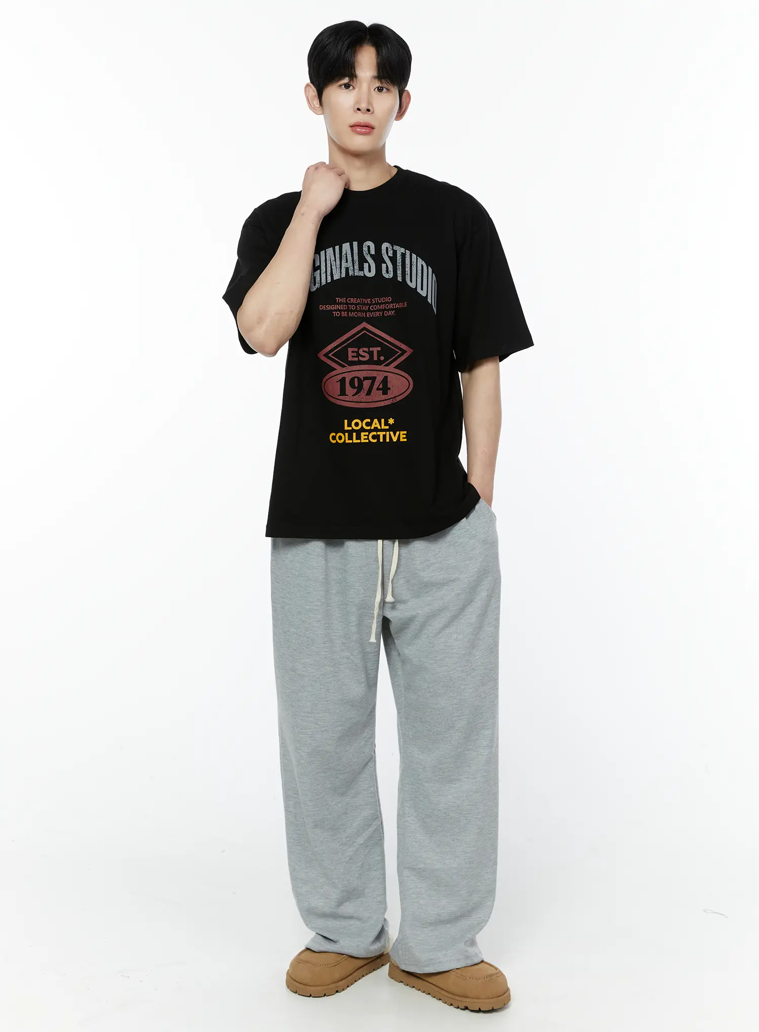 Men's 1974 Vintage Print T-Shirt IA530 - Image 2