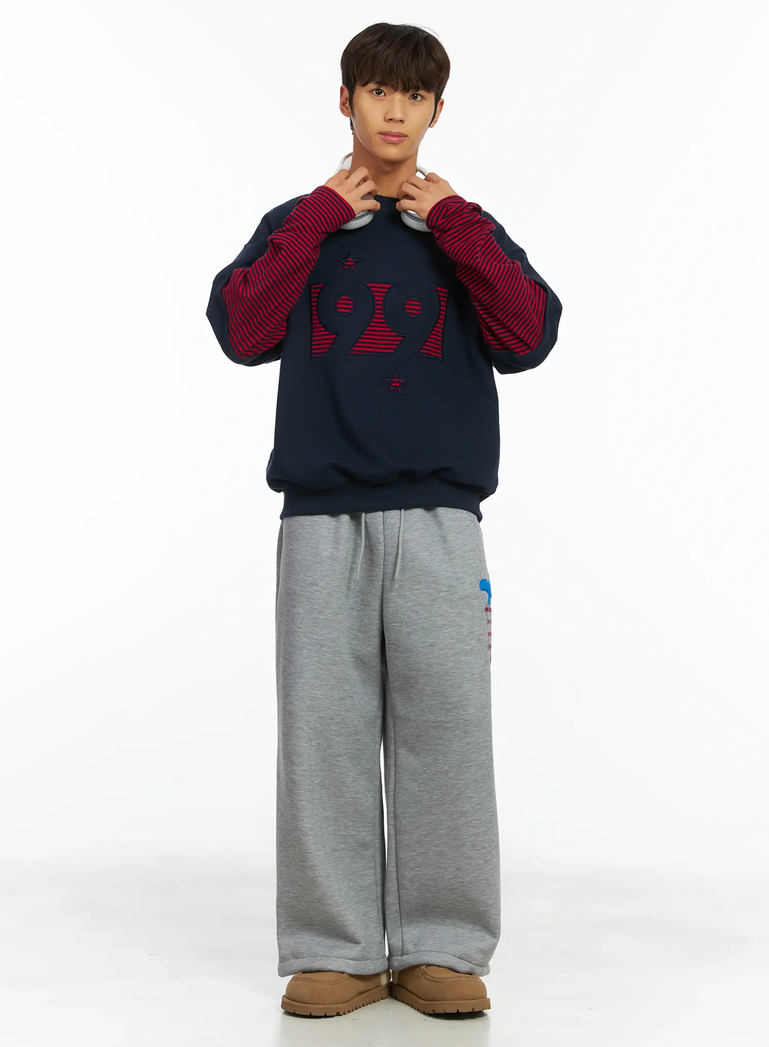 Men's 99 Layered Stripe Sweatshirt IJ514 - Image 10