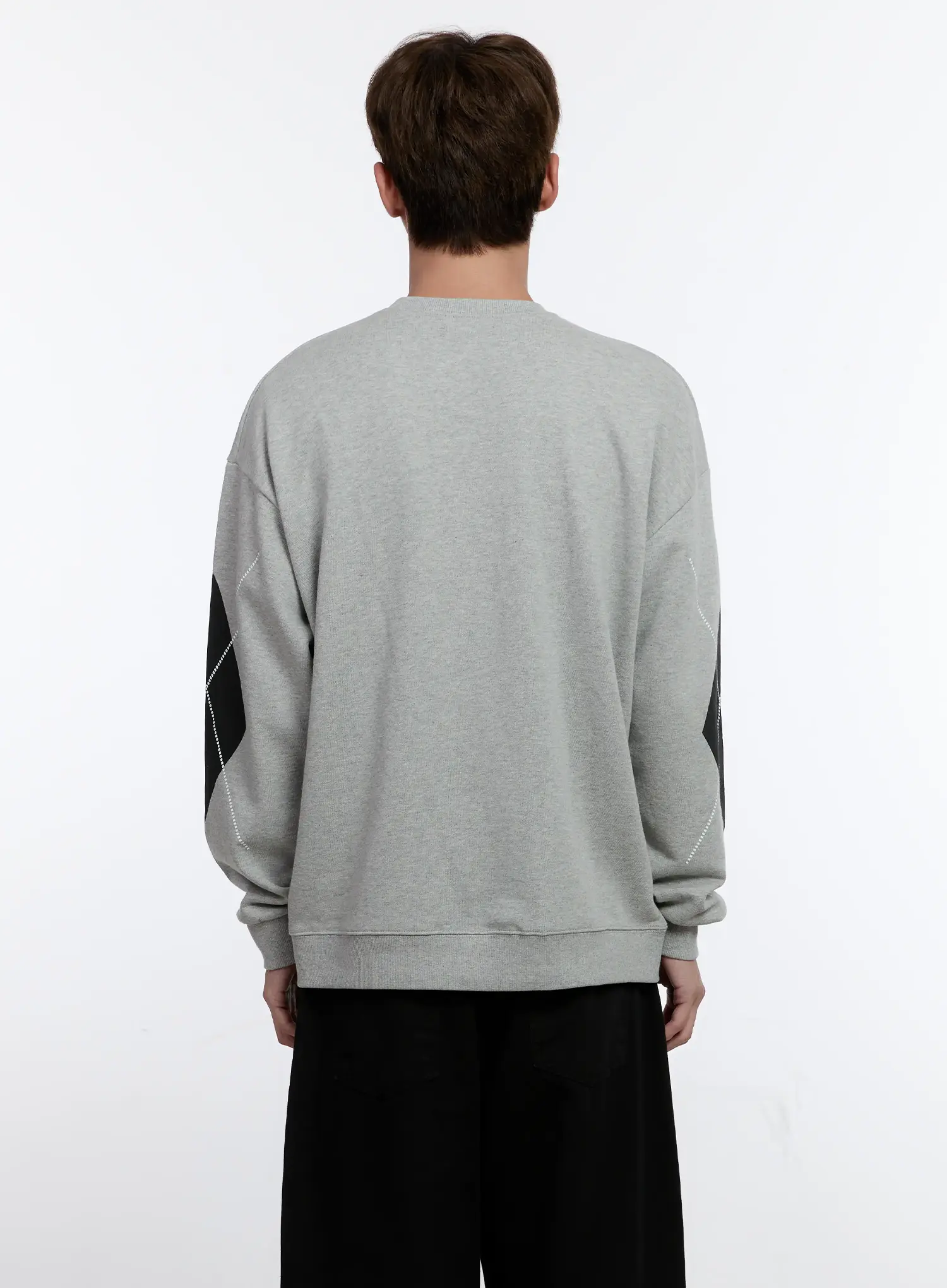 Men's Argyle Pattern Sweatshirt IS530 - Image 6