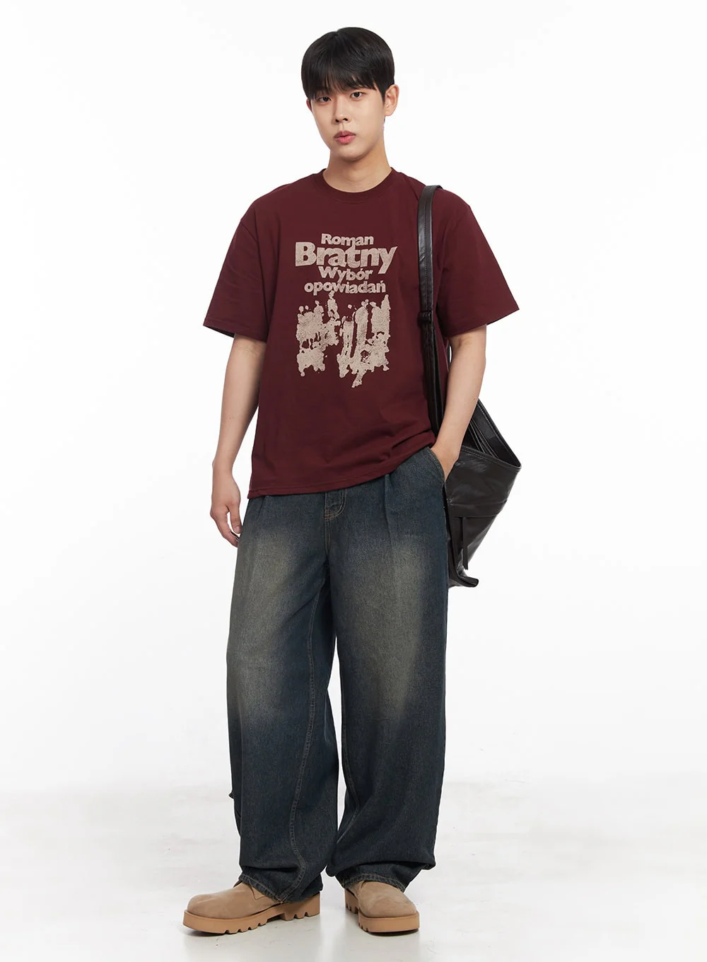 Men's Baggy Pintuck Jeans IY522 - Image 11