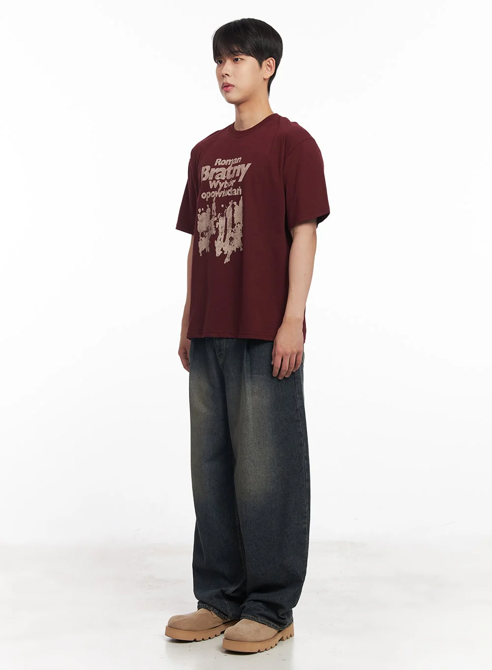 Men's Baggy Pintuck Jeans IY522 - Image 7