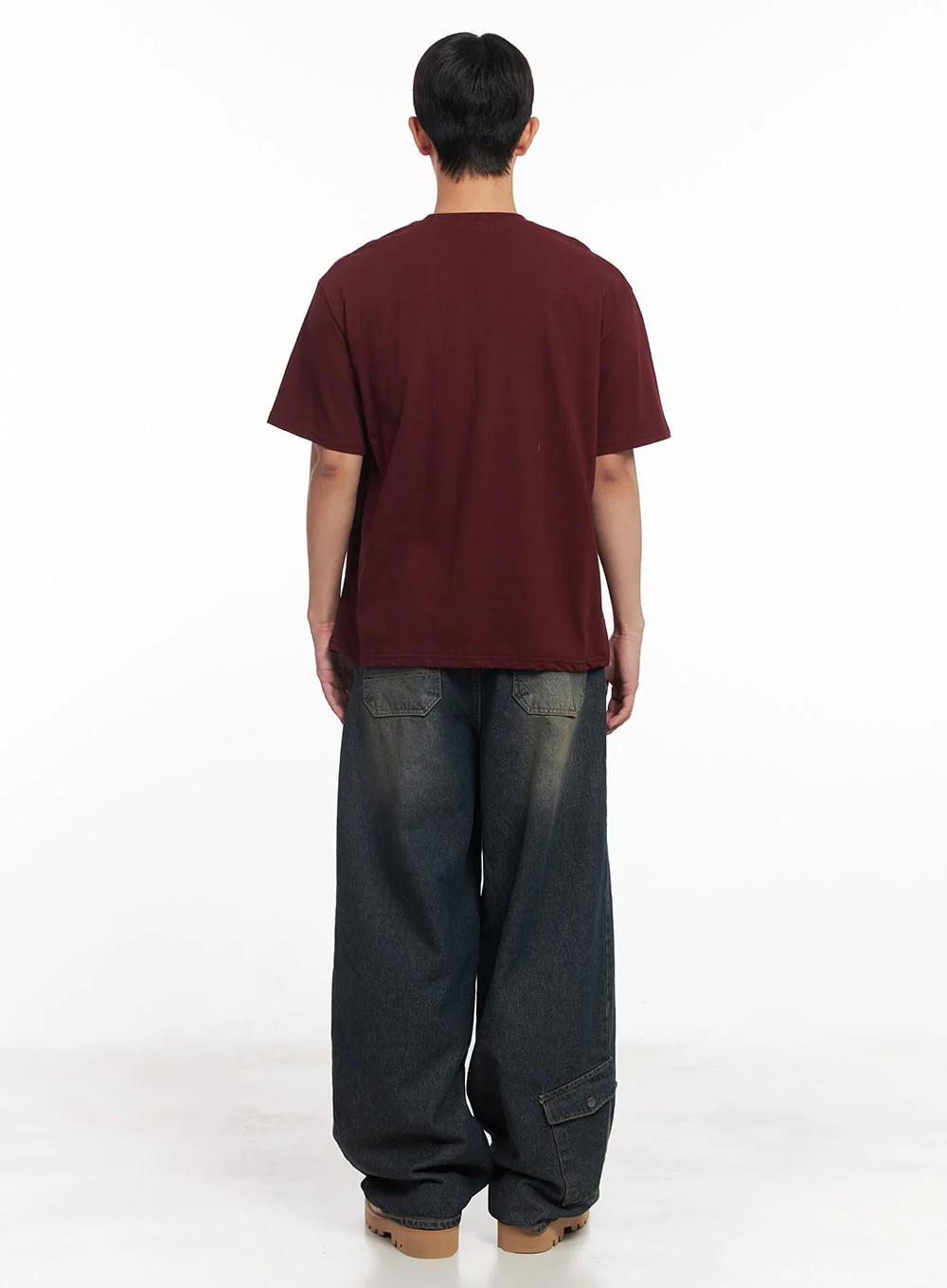 Men's Baggy Pintuck Jeans IY522 - Image 8