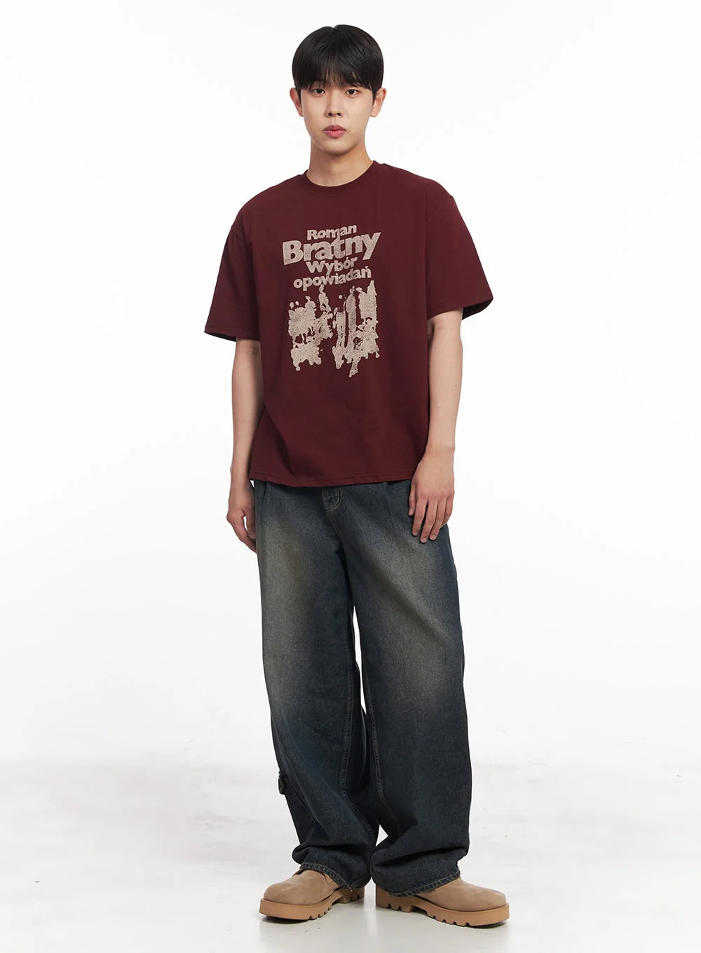 Men's Baggy Pintuck Jeans IY522 - Image 9