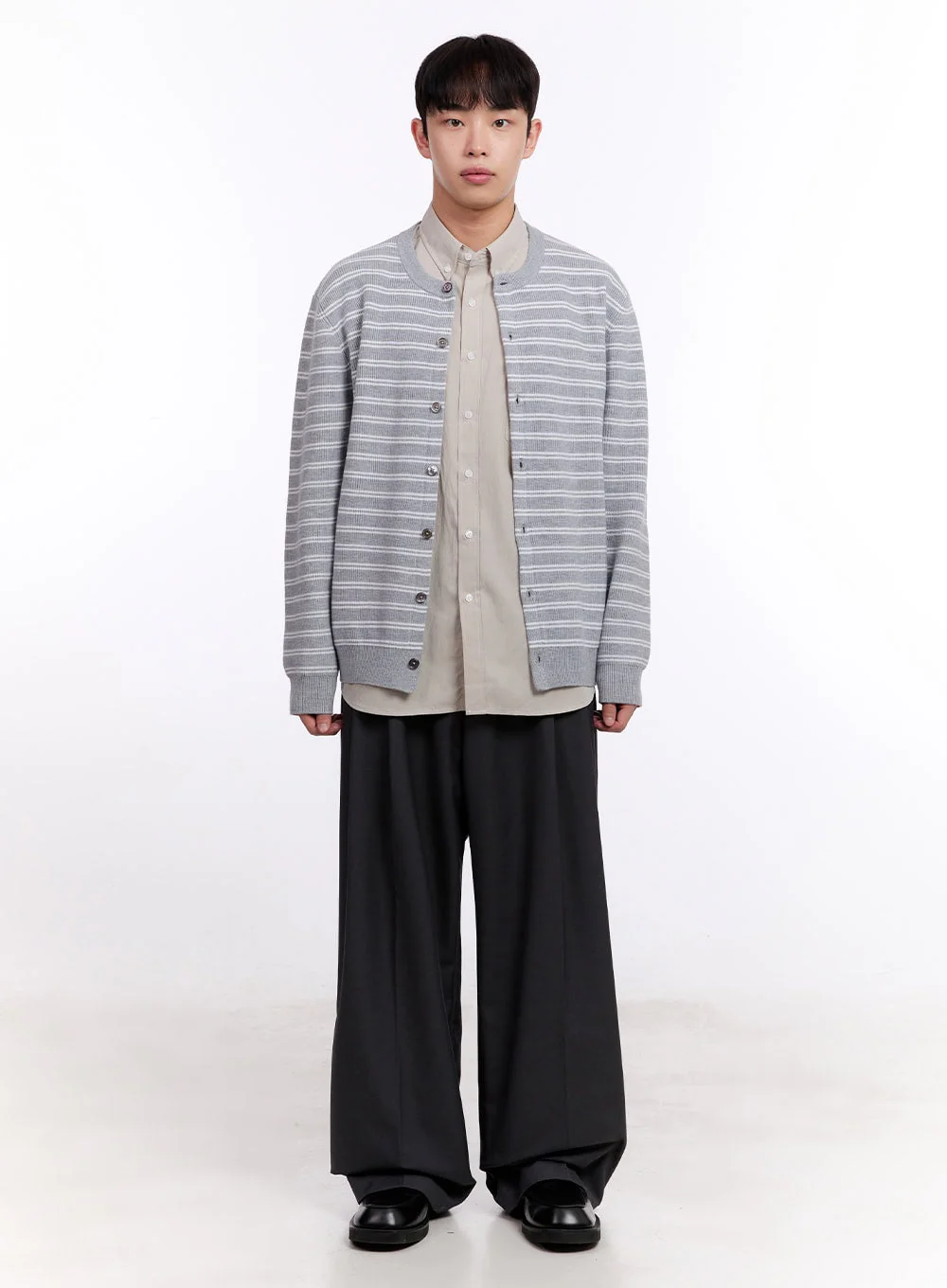 Men's Balloon-Fit Pintuck Trousers IM512 - Image 11