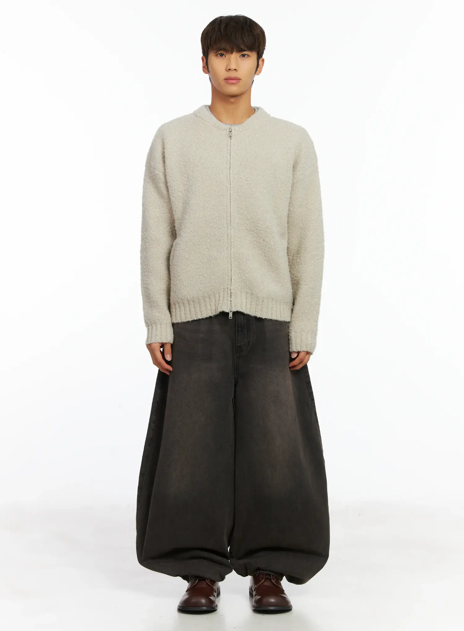 Men's Balloon Fit Wide Jeans IJ514 - Image 3