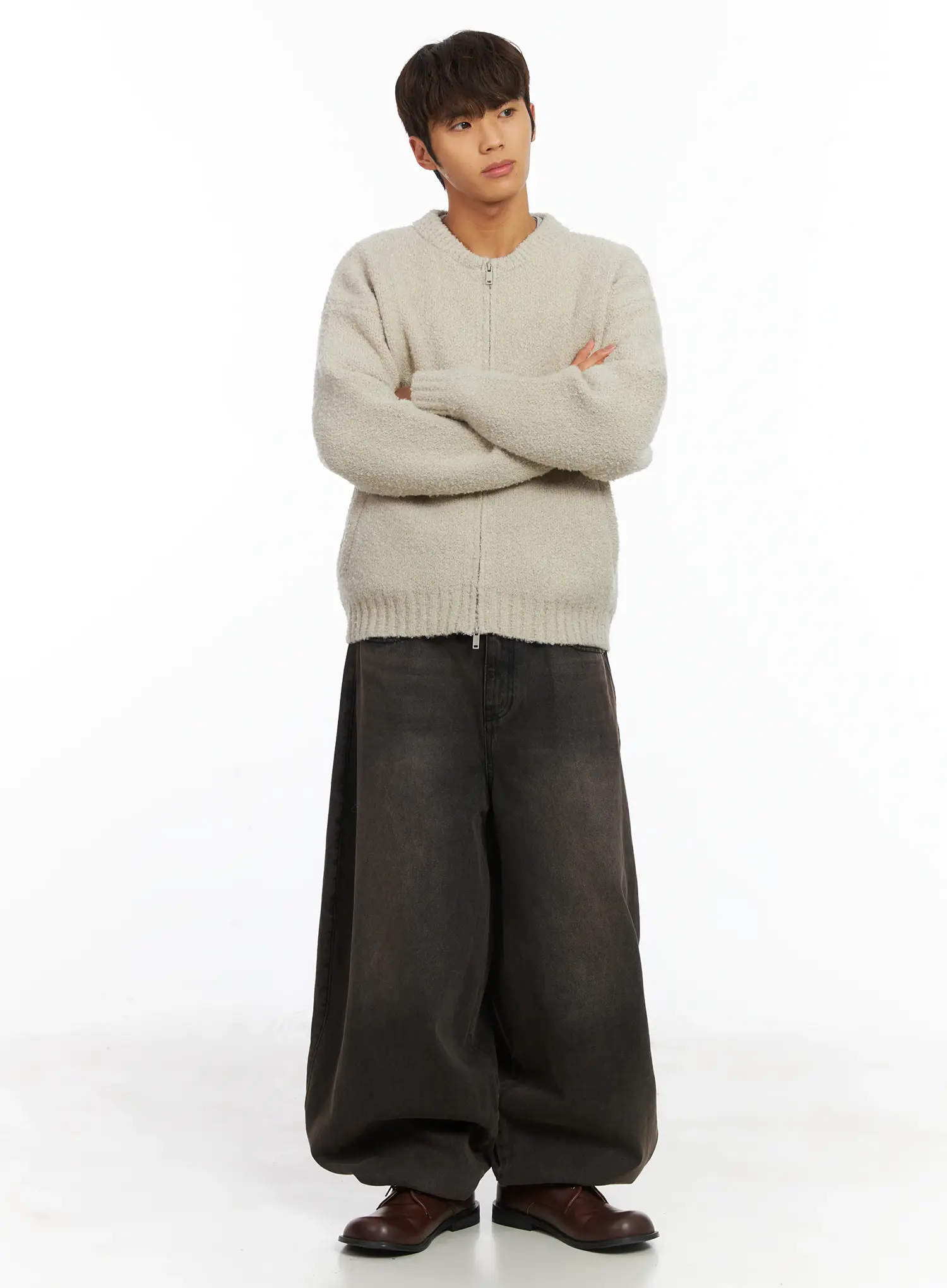 Men's Balloon Fit Wide Jeans IJ514 - Image 7