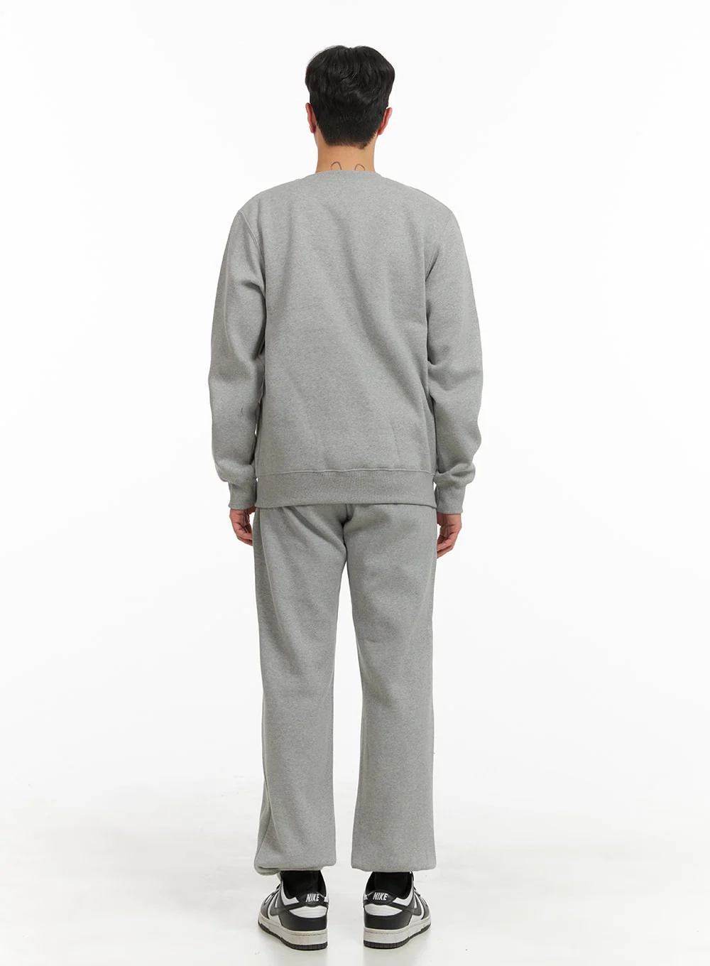 Men's Basic Crewneck Sweatshirt IA402 / Gray - Image 5