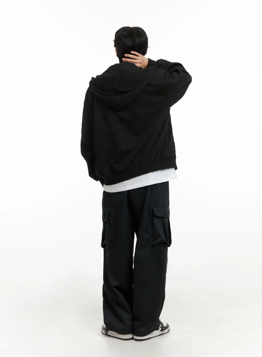 Men's Basic Hoodie Jacket (Black) IY402 - Image 6