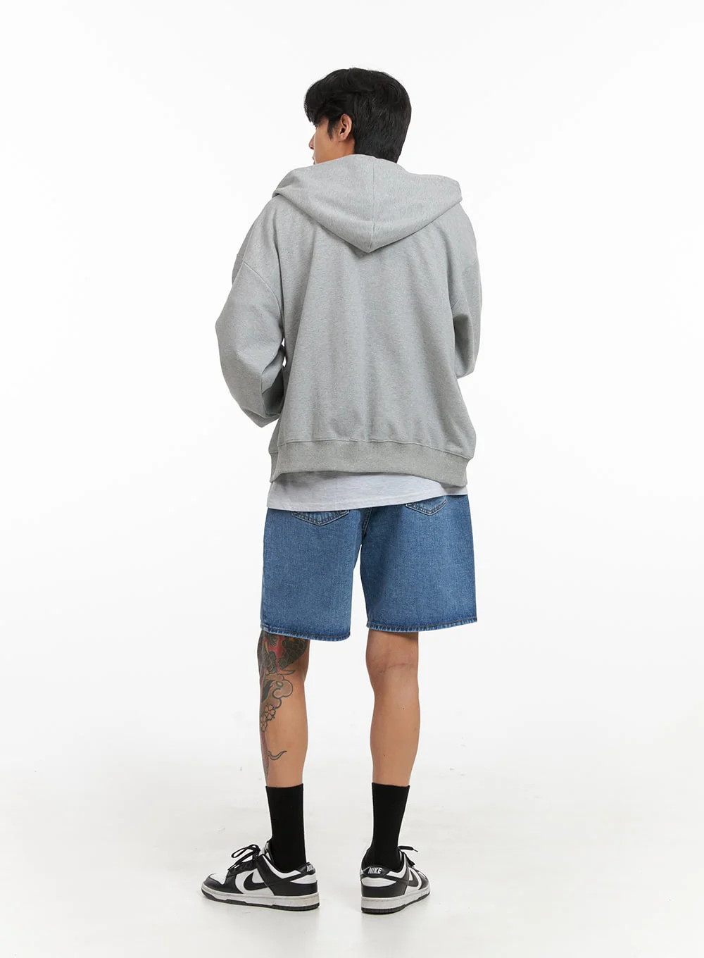 Men's Basic Hoodie Jacket (Gray) IY424 - Image 7