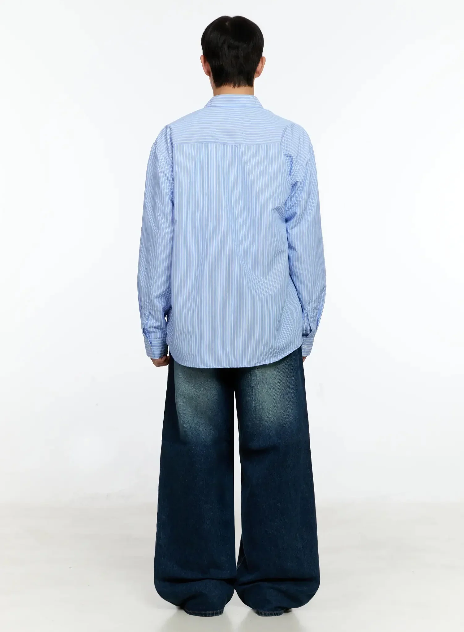 Men's Basic Striped Button-Up IN506 - Image 11