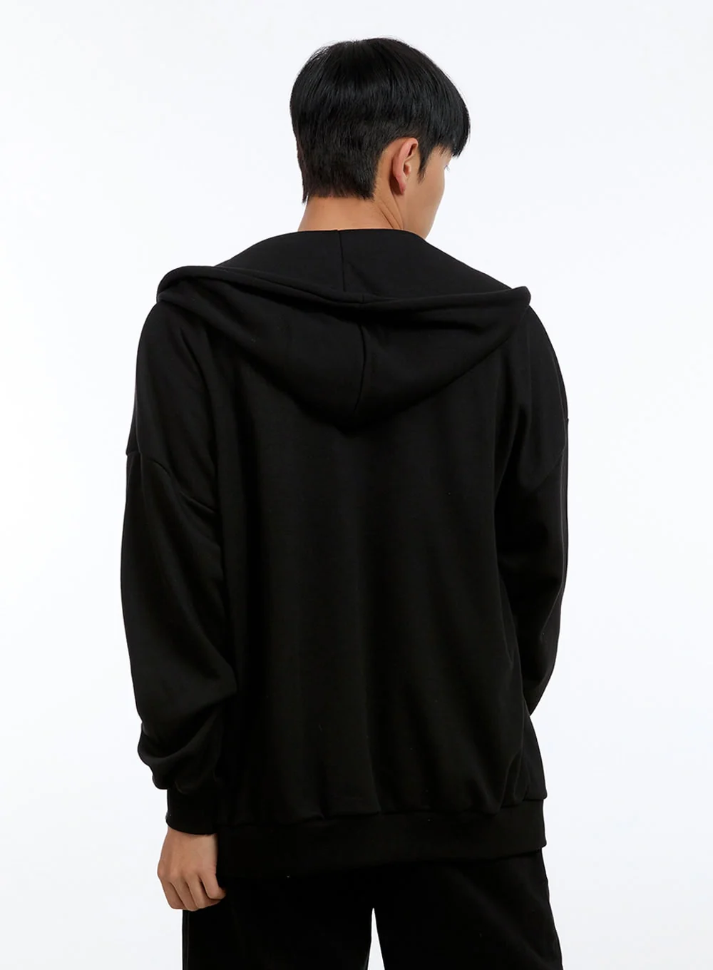 Men's Basic Two-Way Zip-Up Hoodie IG422 - Image 5