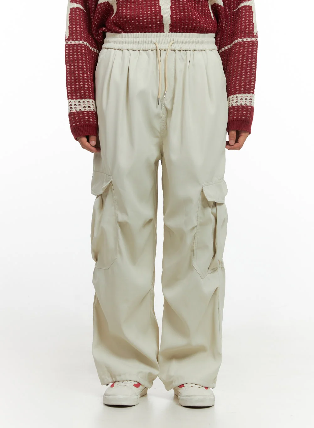 Men's Basic Wide Cargo Pants IO420 - Image 2