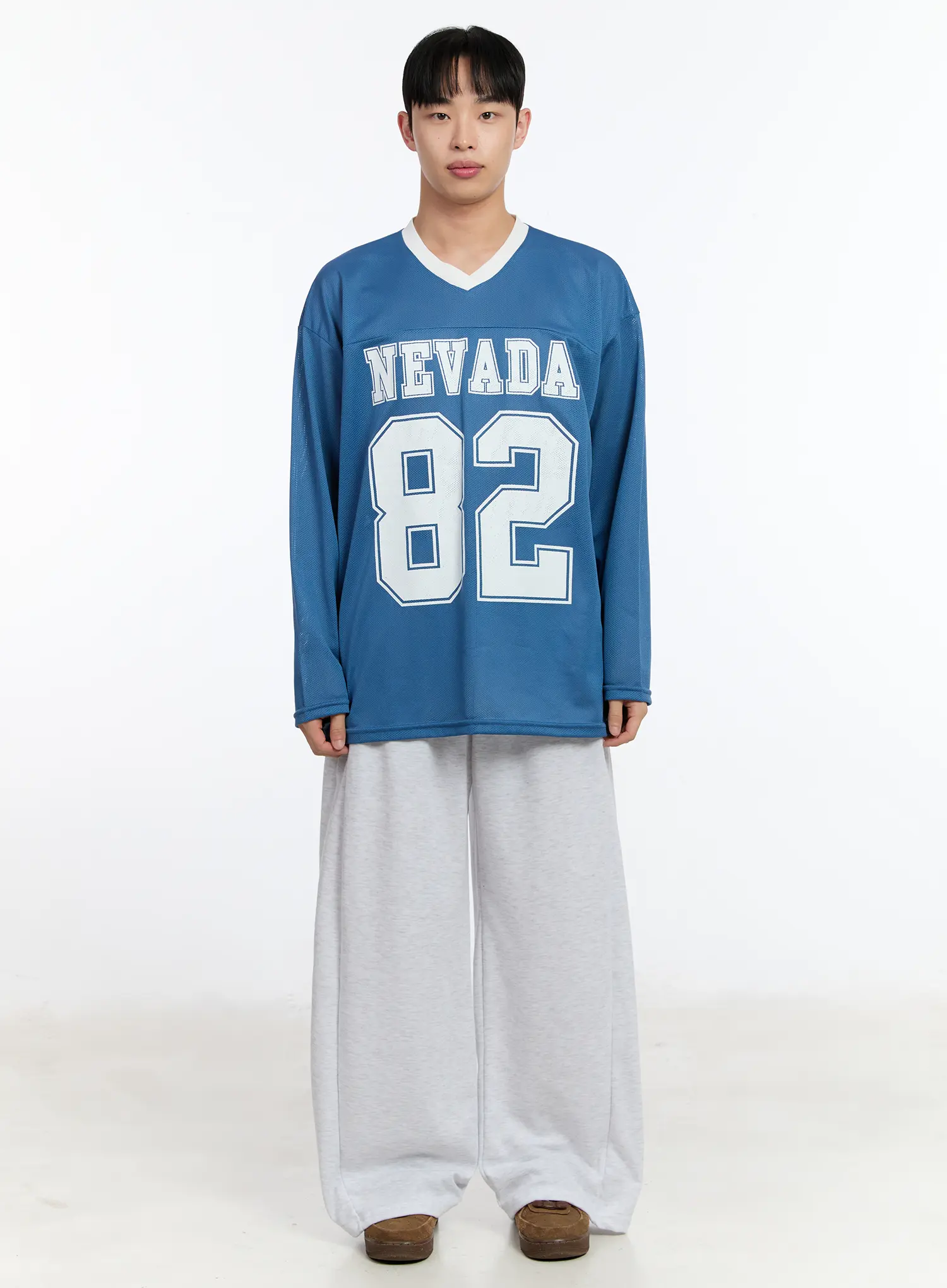 Men's Basic Wide-Leg Sweatpants IA508 - Image 3