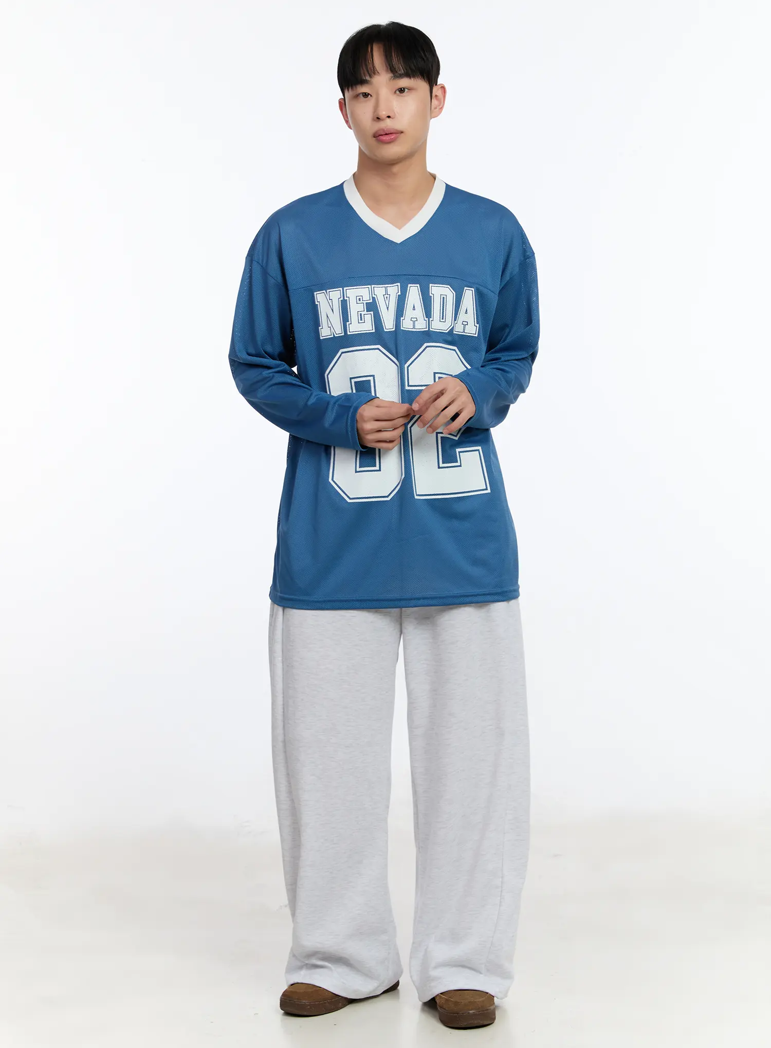 Men's Basic Wide-Leg Sweatpants IA508 - Image 9