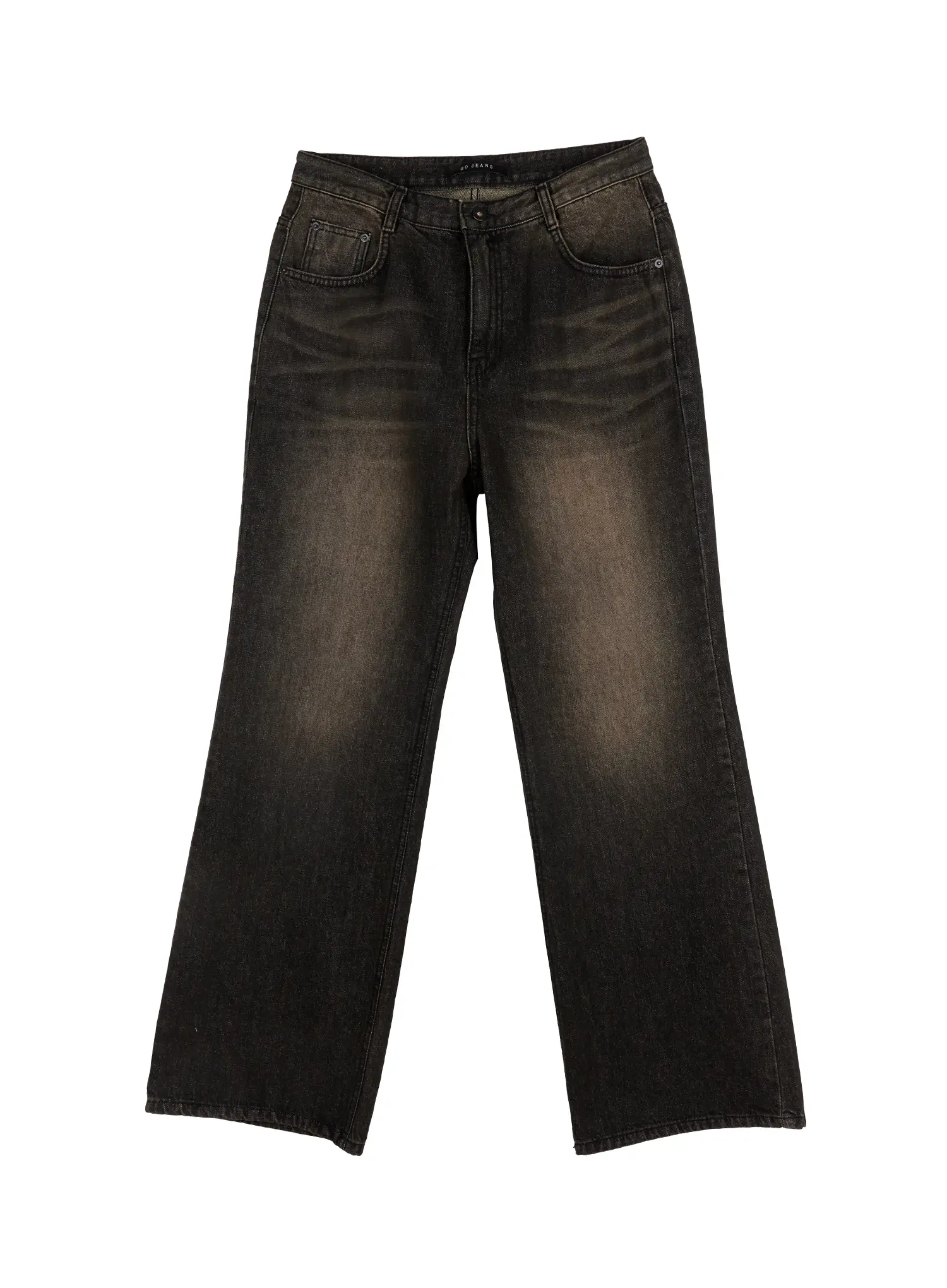 Men's Black Semi-Flared Jeans IJ521 - Image 10