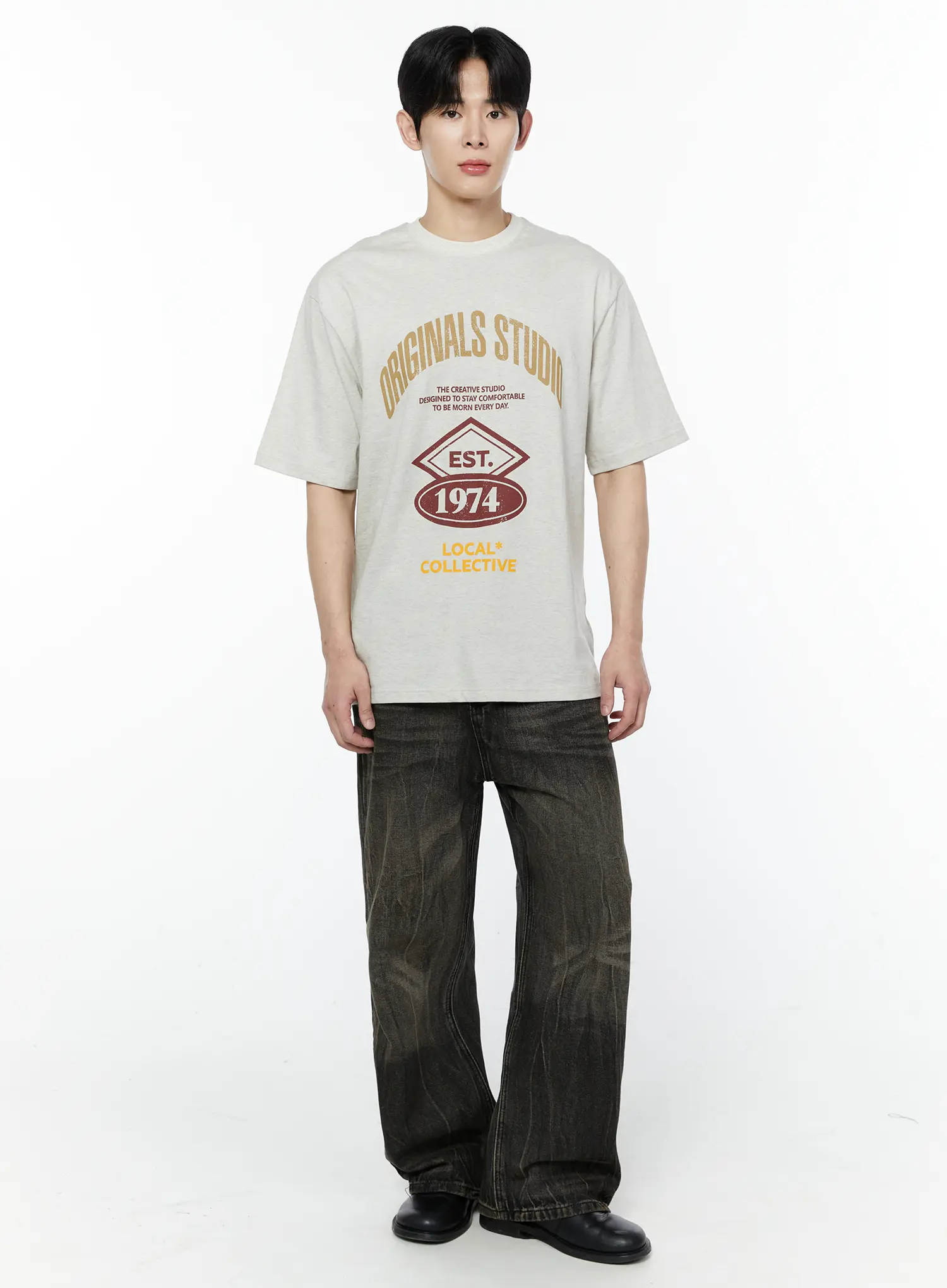 Men's Black-Washed Jeans IA530 - Image 11