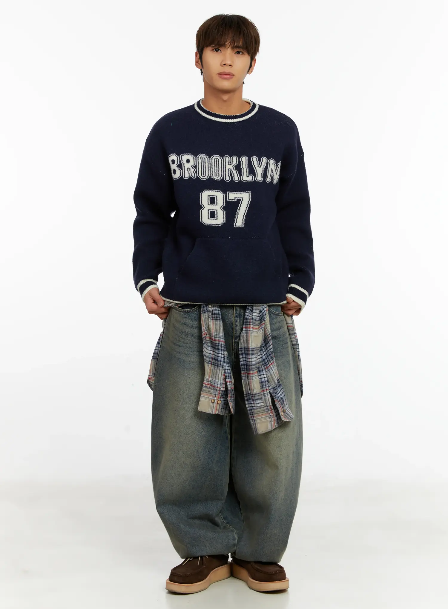 Men's Brooklyn Lettering Knit Sweater ID524 - Image 10