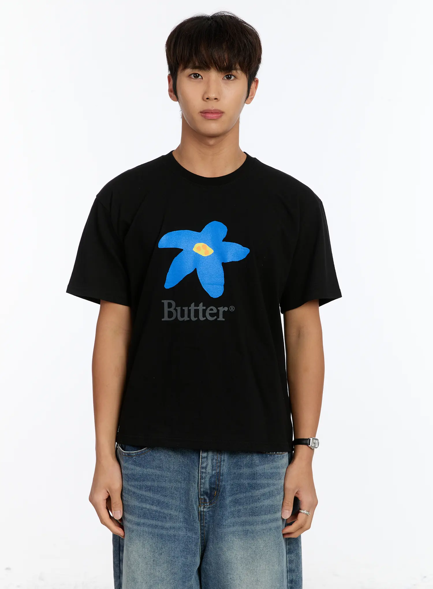Men's Butter Flower Graphic T-Shirt IM530 - Image 11