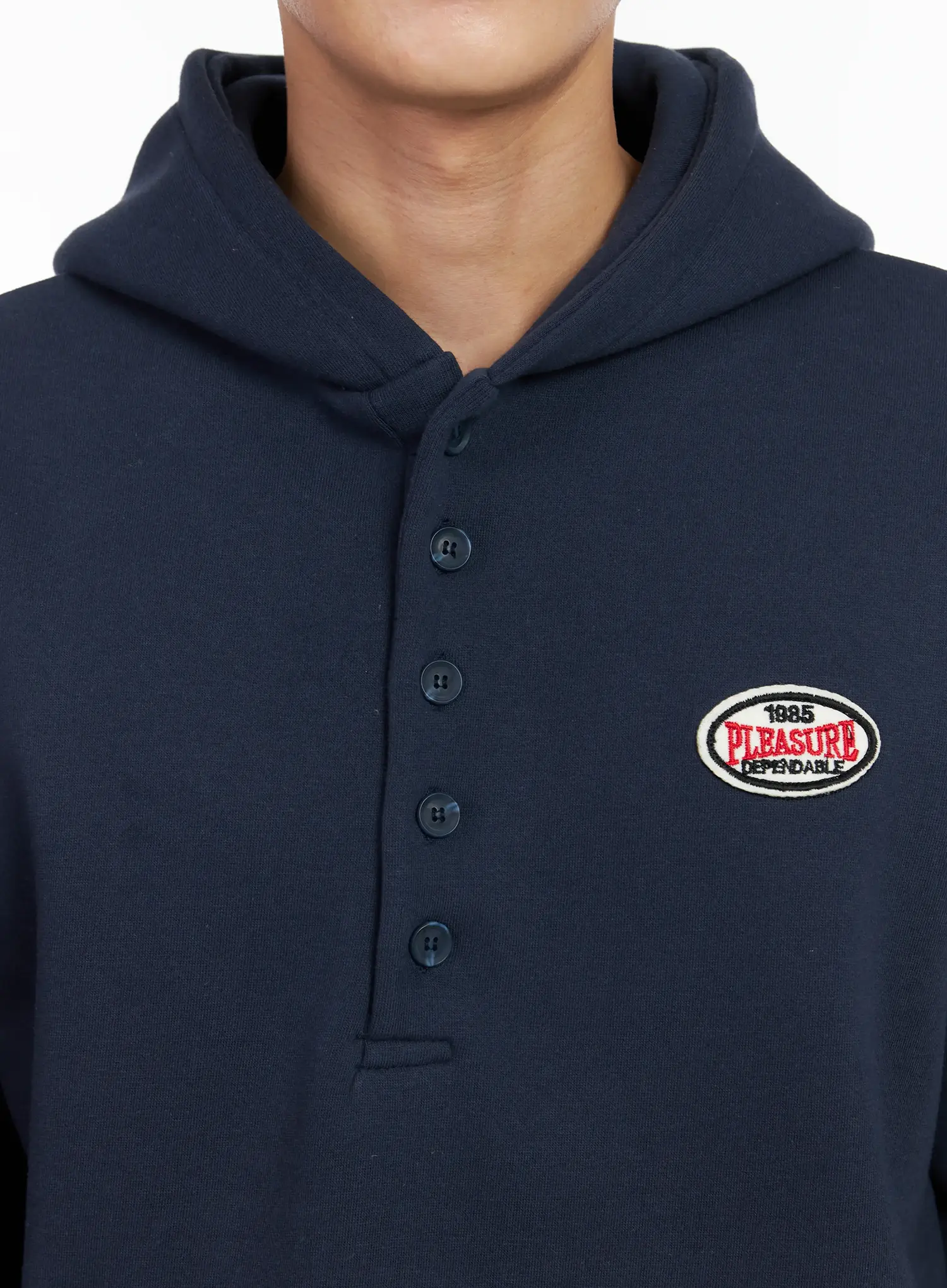 Men's Buttoned Neck Hoodie IM523 - Image 10