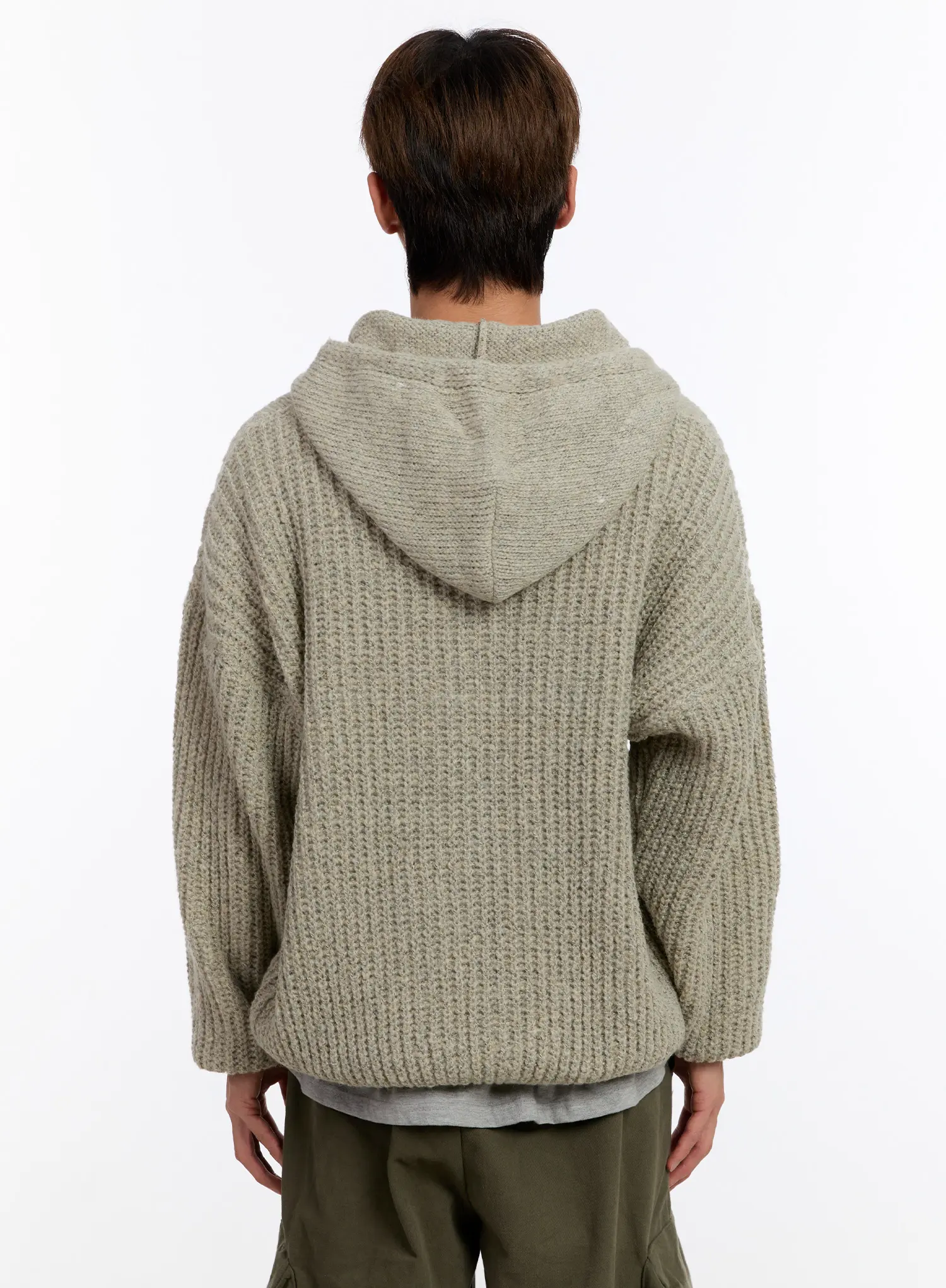 Men's Cable Knit Zip-Up IN524 - Image 5