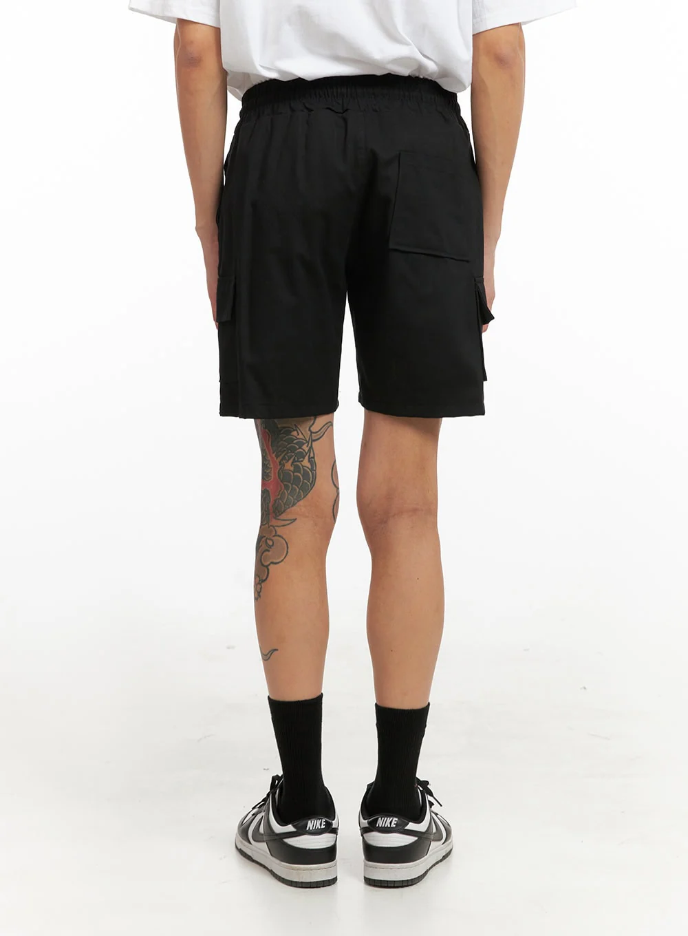Men's Cargo Pocket Shorts (Black) IY424 - Image 6