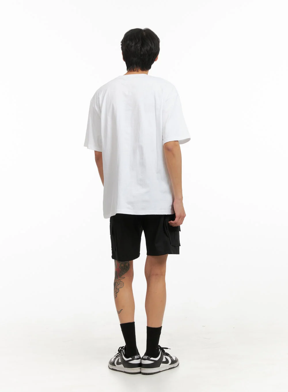 Men's Cargo Pocket Shorts (Black) IY424 - Image 7