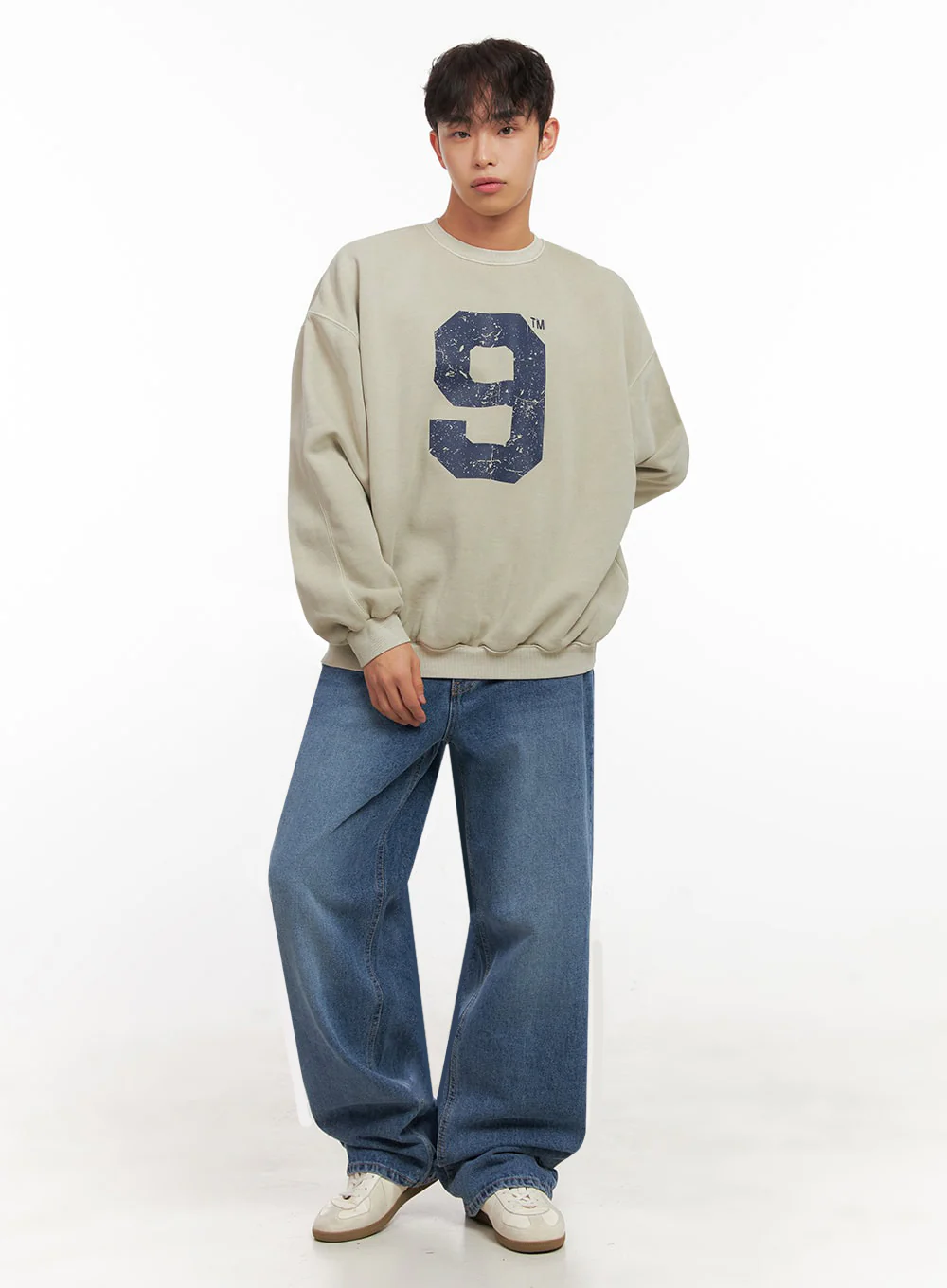 Men's Casual Long-Sleeve Oversized Tee ID427 - Image 2