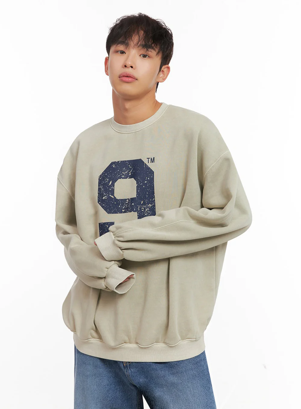 Men's Casual Long-Sleeve Oversized Tee ID427 - Image 4