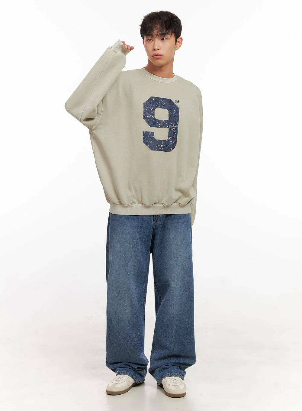 Men's Casual Long-Sleeve Oversized Tee ID427 - Image 6