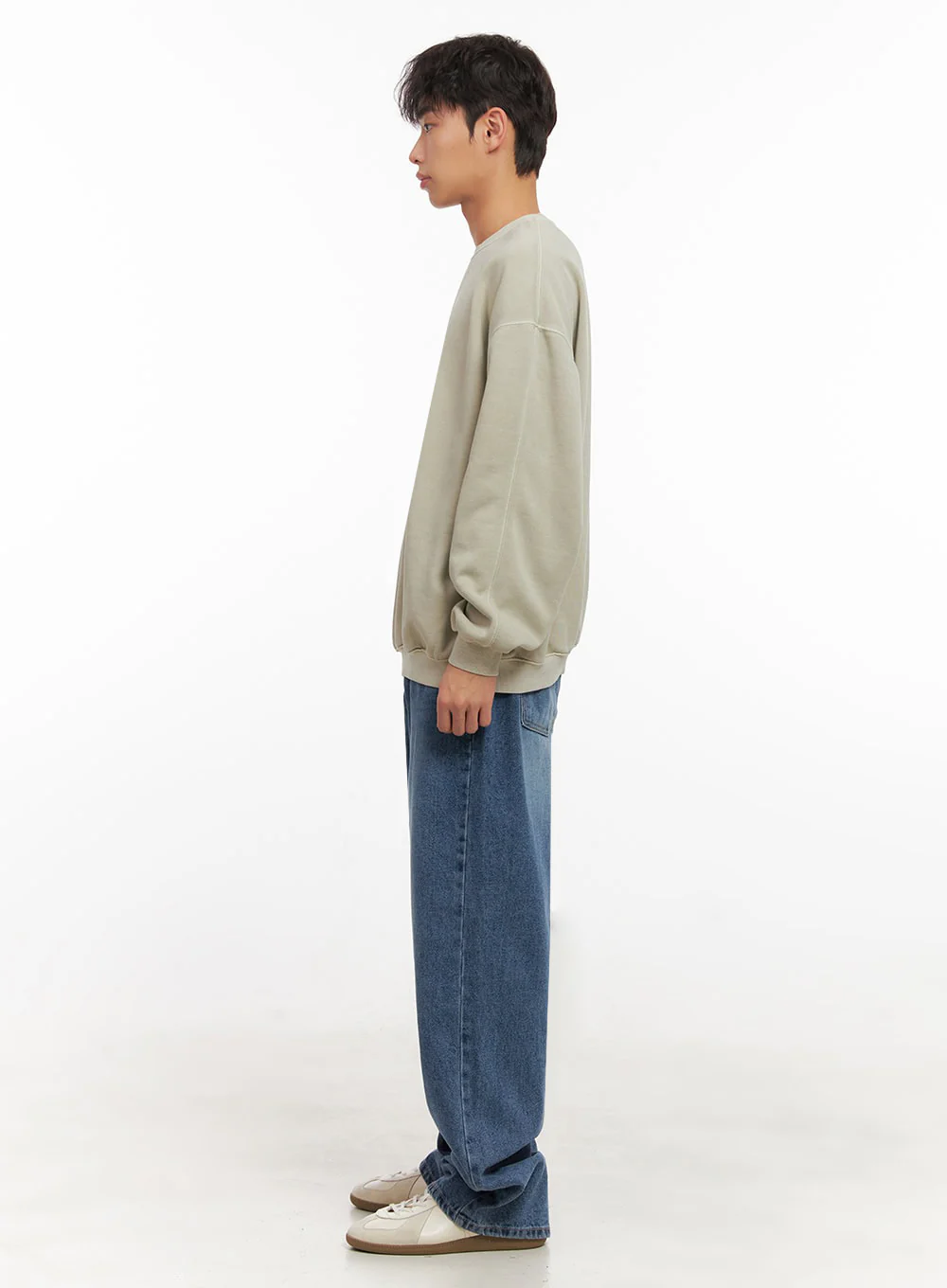 Men's Casual Long-Sleeve Oversized Tee ID427 - Image 8