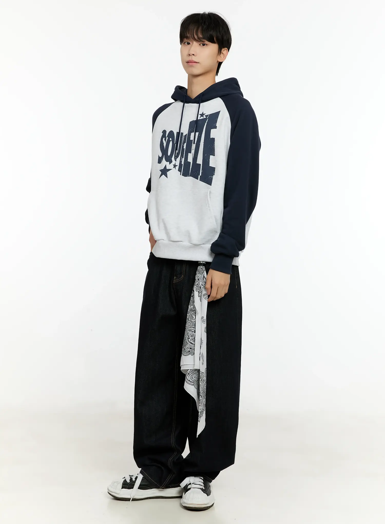 Men's Casual Raglan Hoodie IN503 - Image 7
