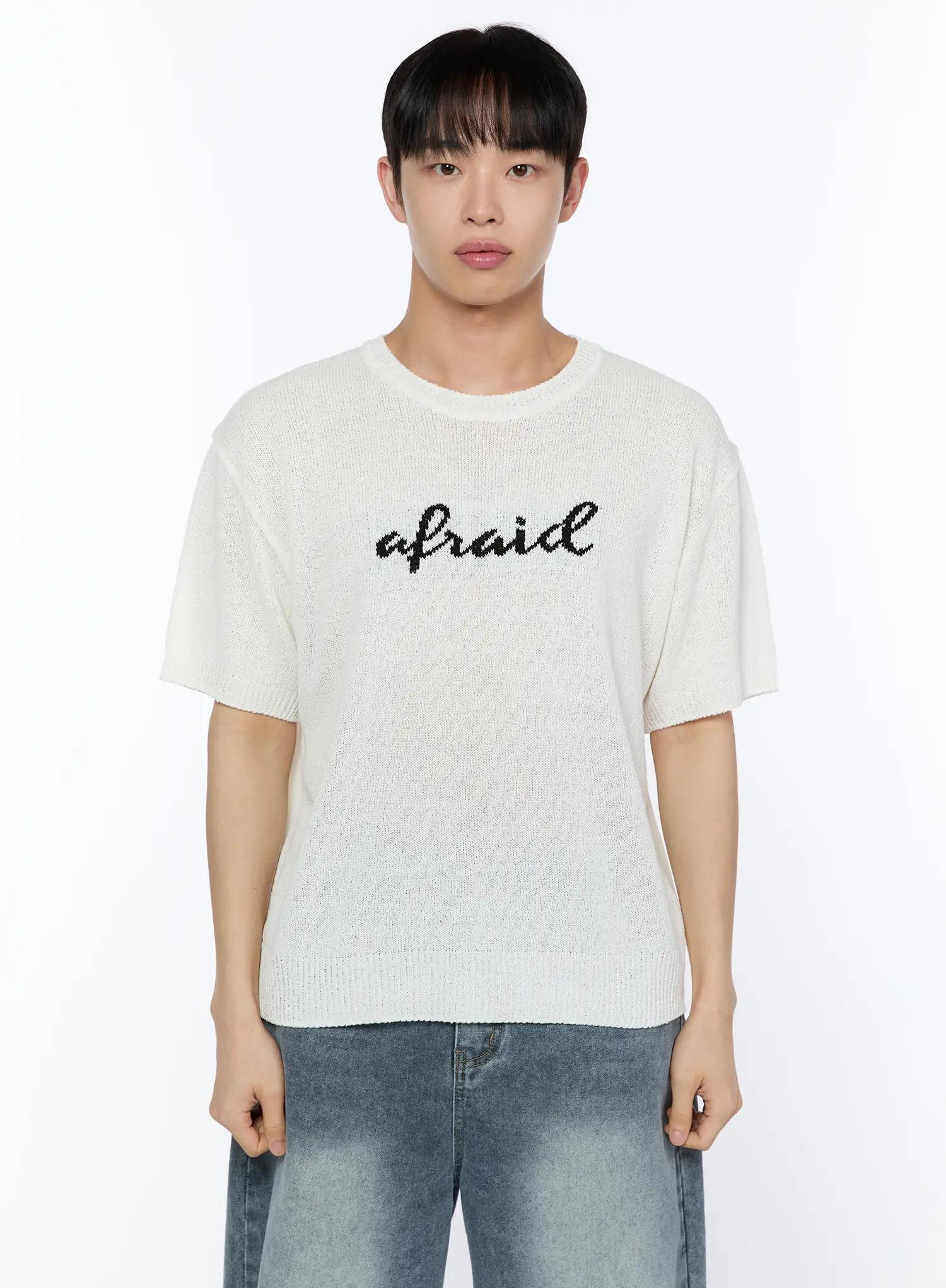 Men's Casual Slogan Knit Shirt IA517 - Image 12