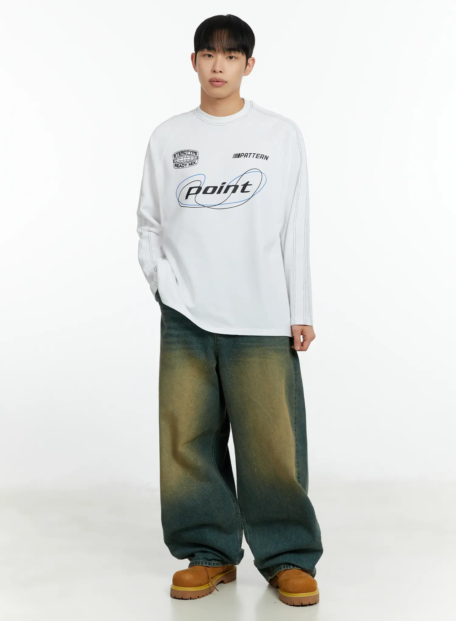 Men's Casual Streetwear Long Sleeve Tee IF510