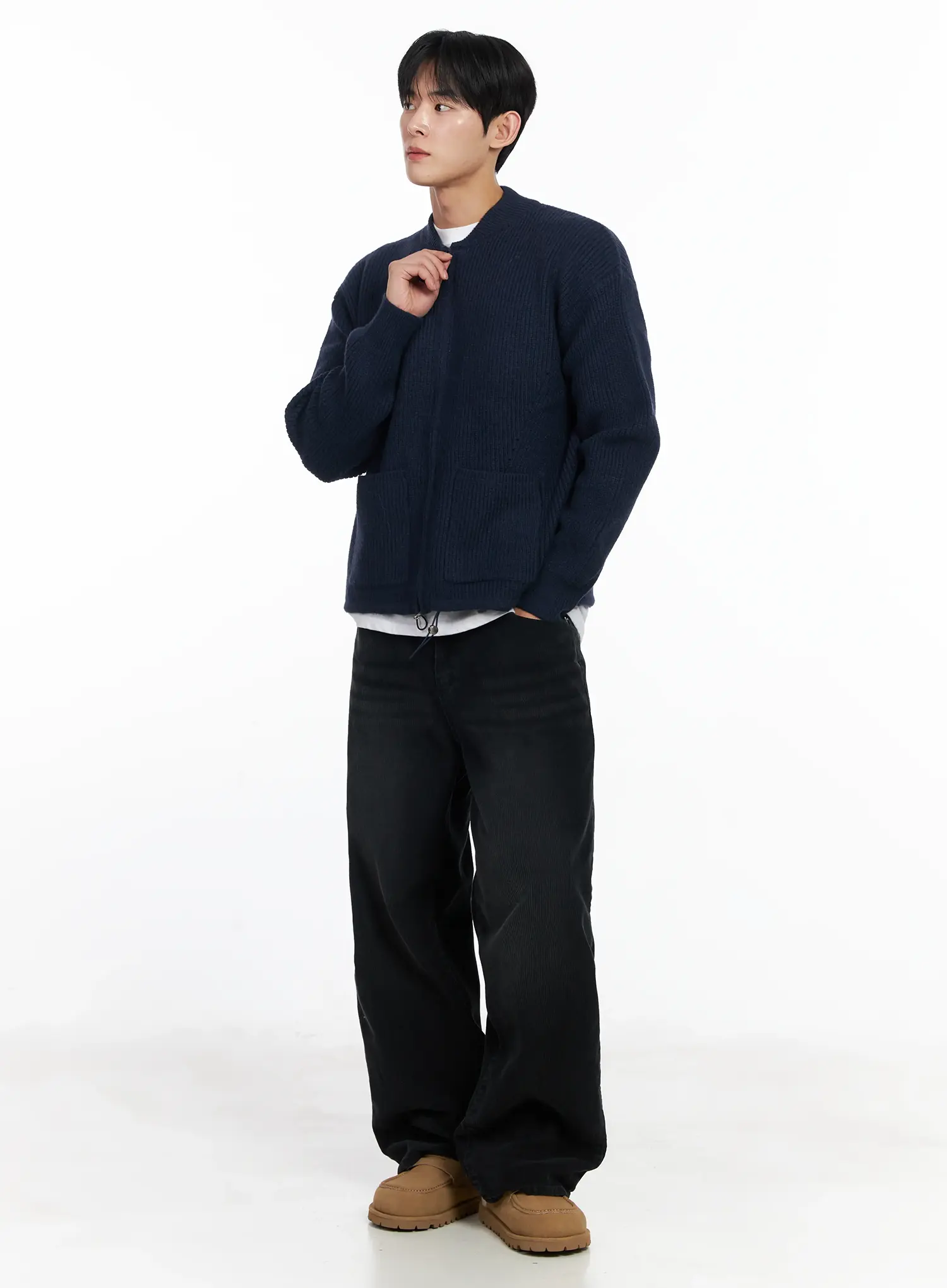Men's Casual Zip-Up Cardigan IJ521 - Image 2