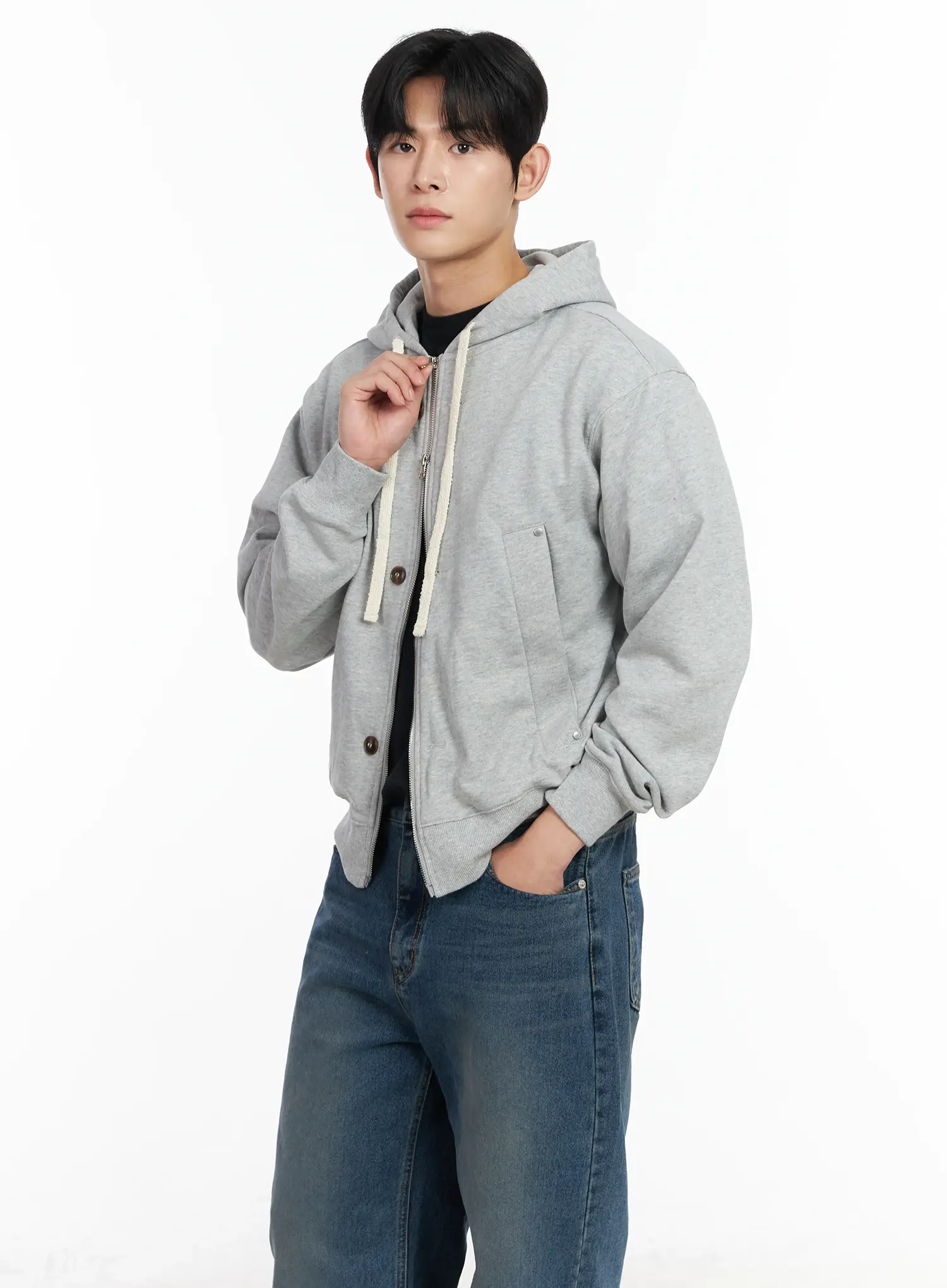 Men's Casual Zip-Up Hoodie IM518 - Image 10