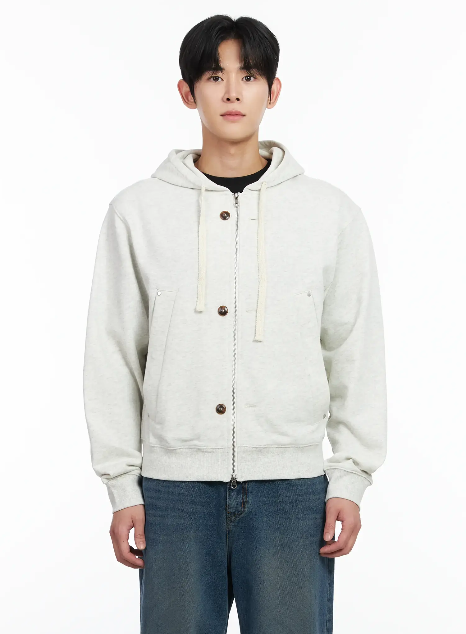 Men's Casual Zip-Up Hoodie IM518 - Image 11