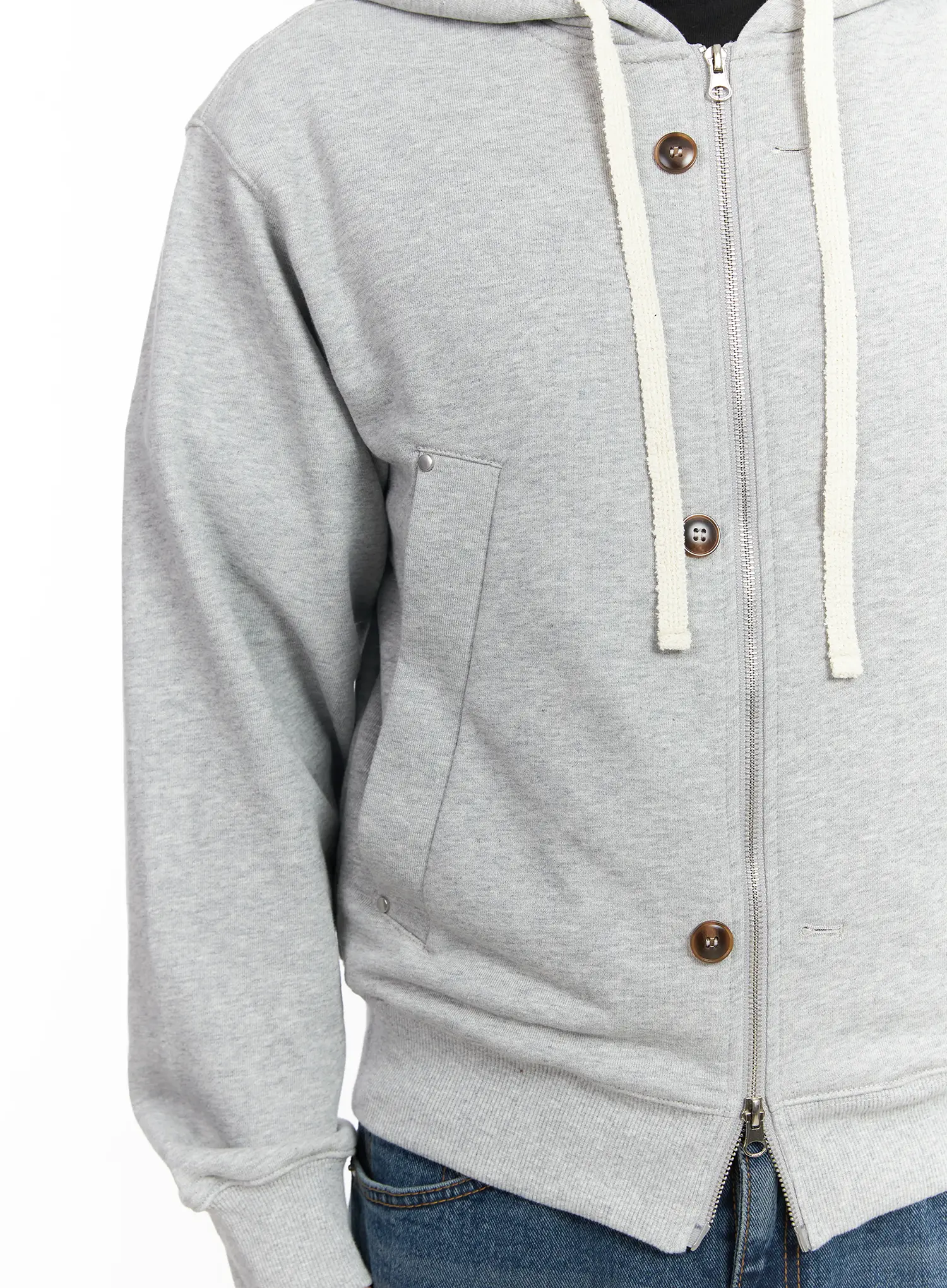 Men's Casual Zip-Up Hoodie IM518 - Image 13