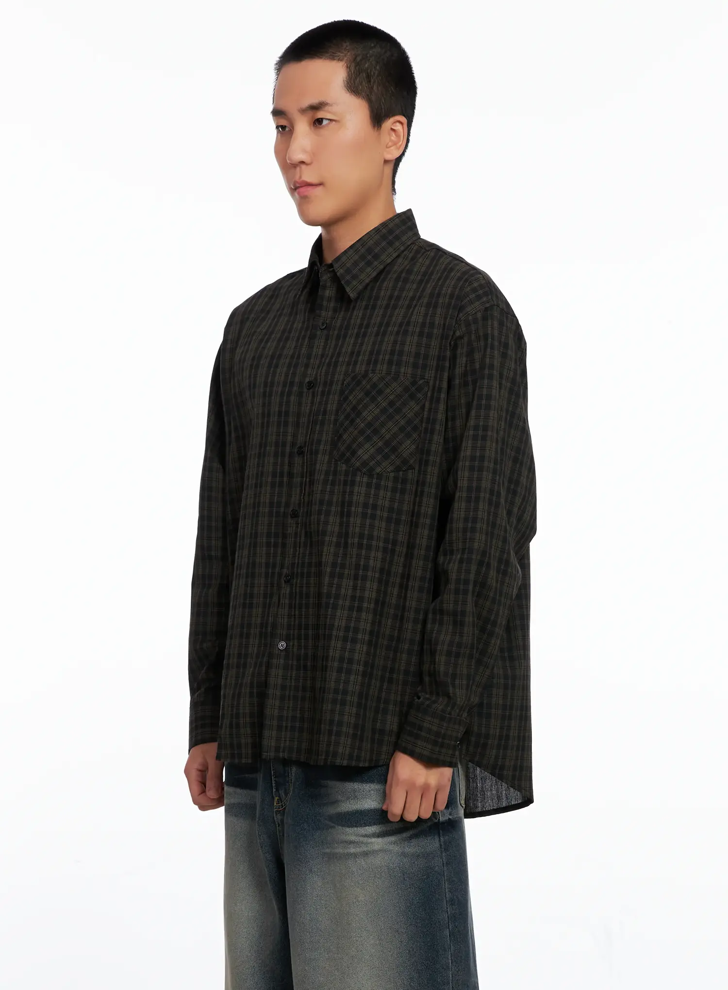 Men's Checkered Button Up Shirt IS510 - Image 4