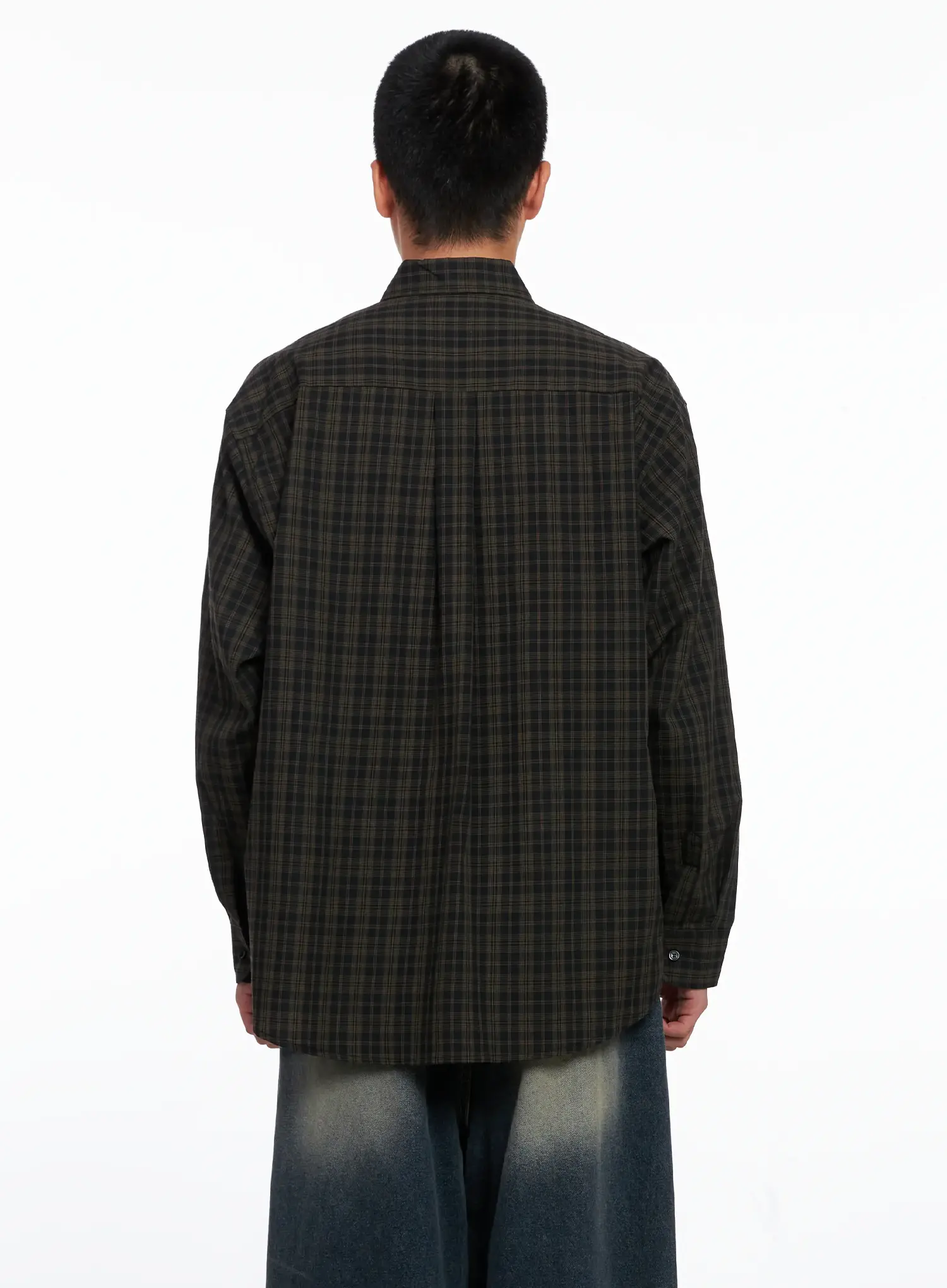 Men's Checkered Button Up Shirt IS510 - Image 6
