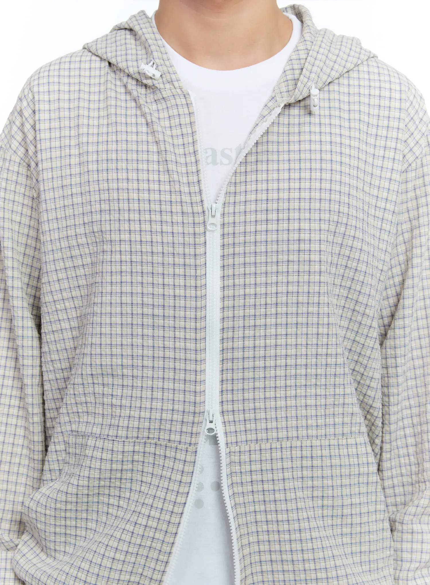 Men's Checkered Windbreaker Jacket IG515 - Image 14