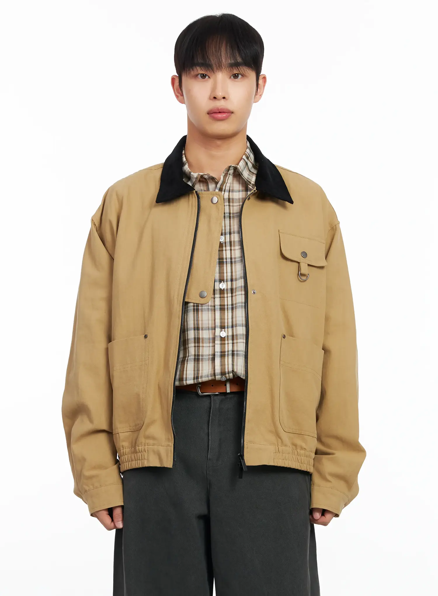 Men's Collar Contrast Jacket IM516 - Image 9