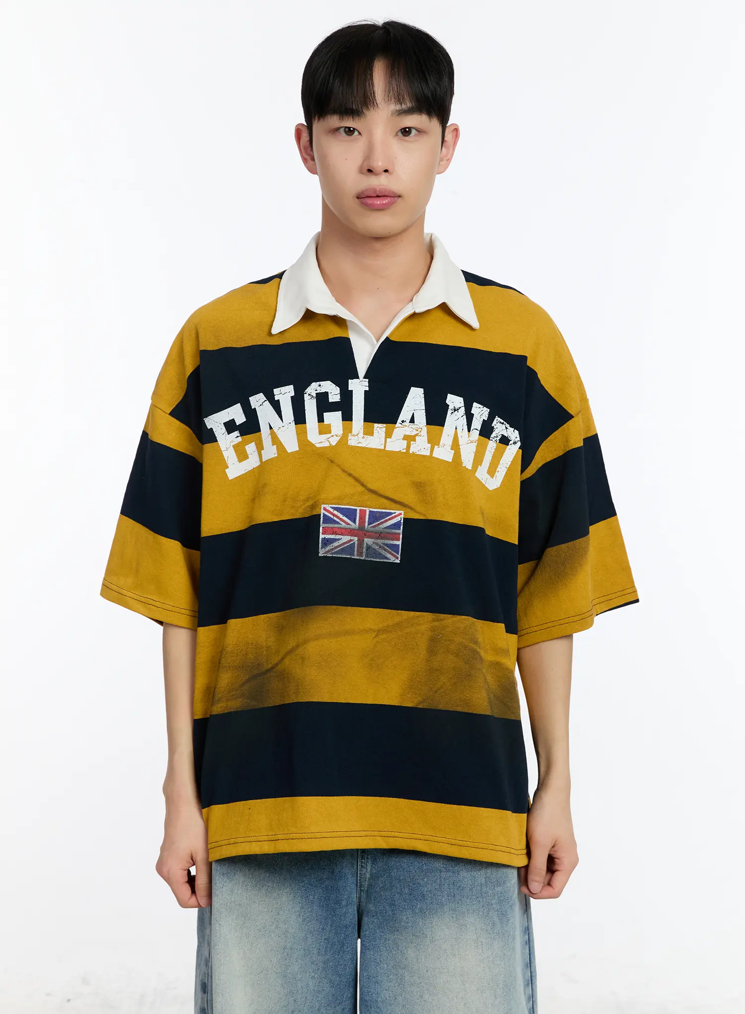 Men's Collared Graphic Short Sleeve Shirt IA507 - Image 8