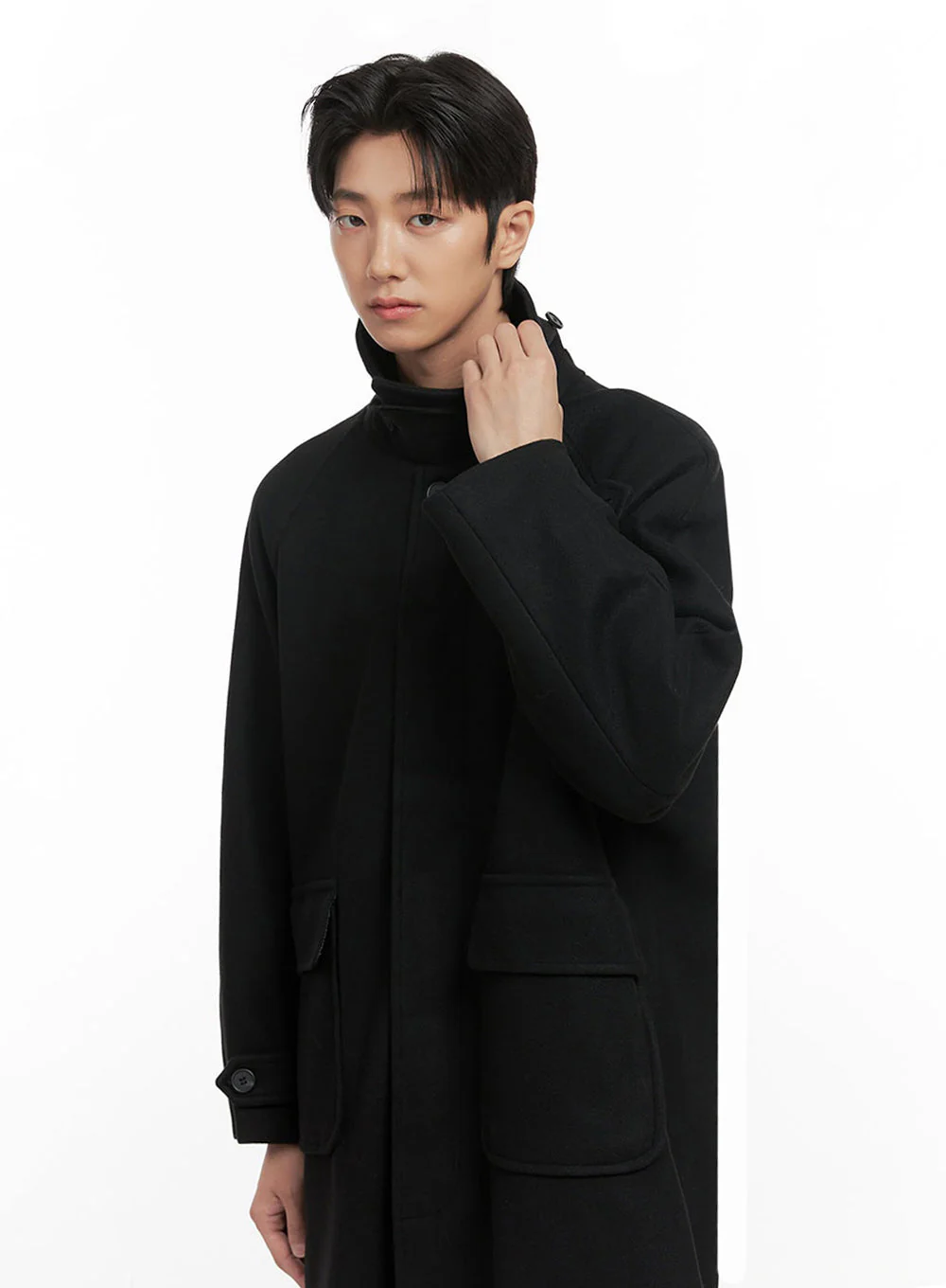 Men's Collared Long Coat ID406 - Image 5
