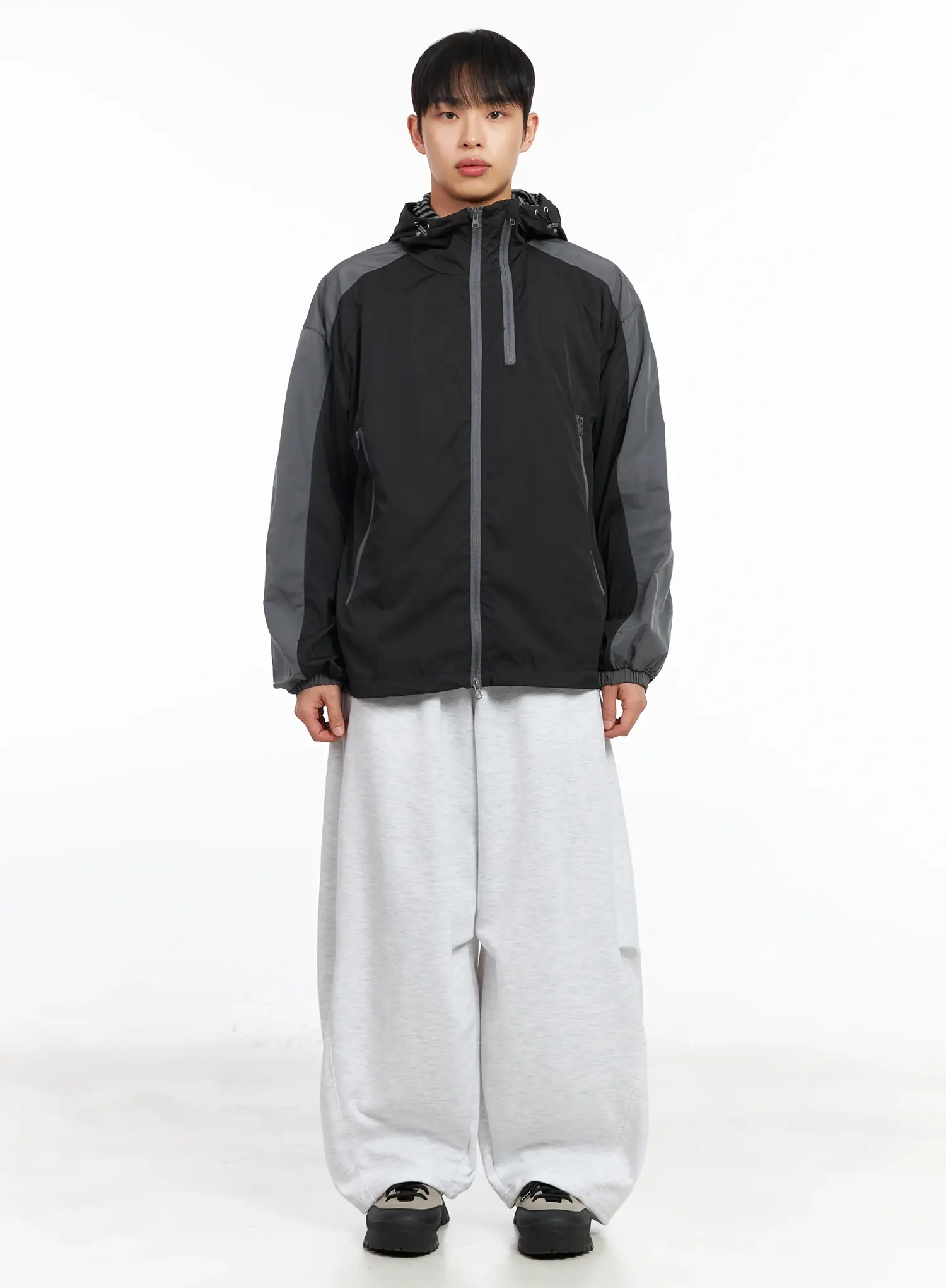 Men's Color Block Hoodie Jacket IM516 - Image 4