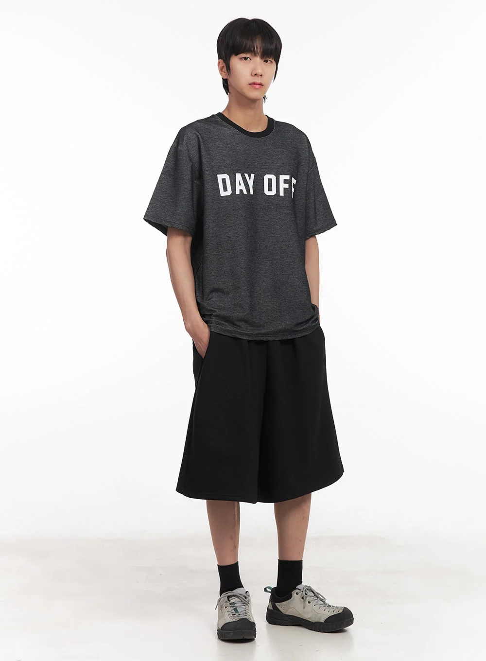 Men's Comfy Wide-Fit Sweatshorts IA511 - Image 11