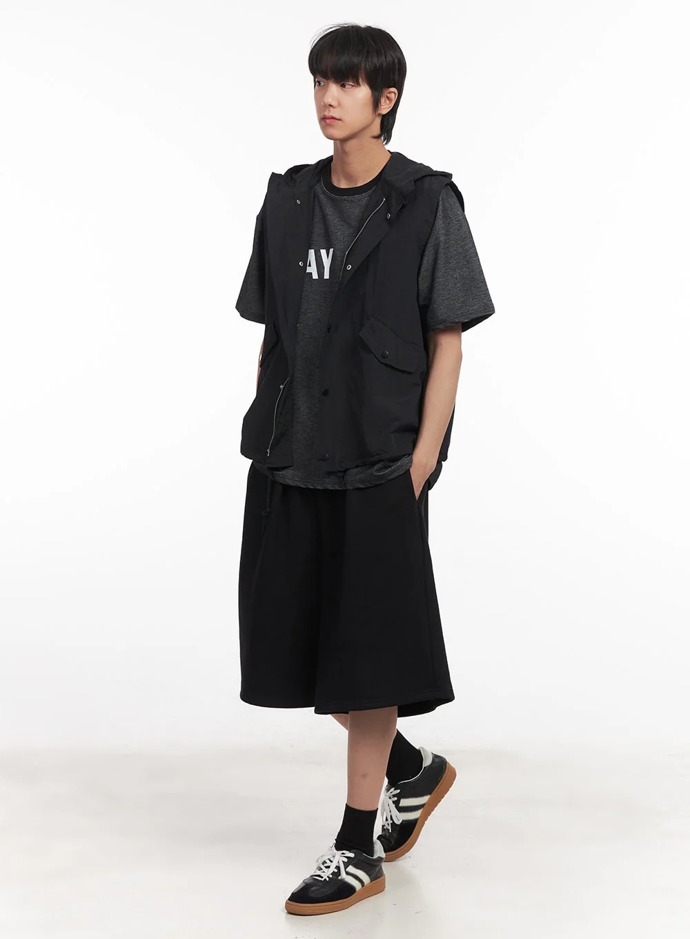 Men's Comfy Wide-Fit Sweatshorts IA511 - Image 12