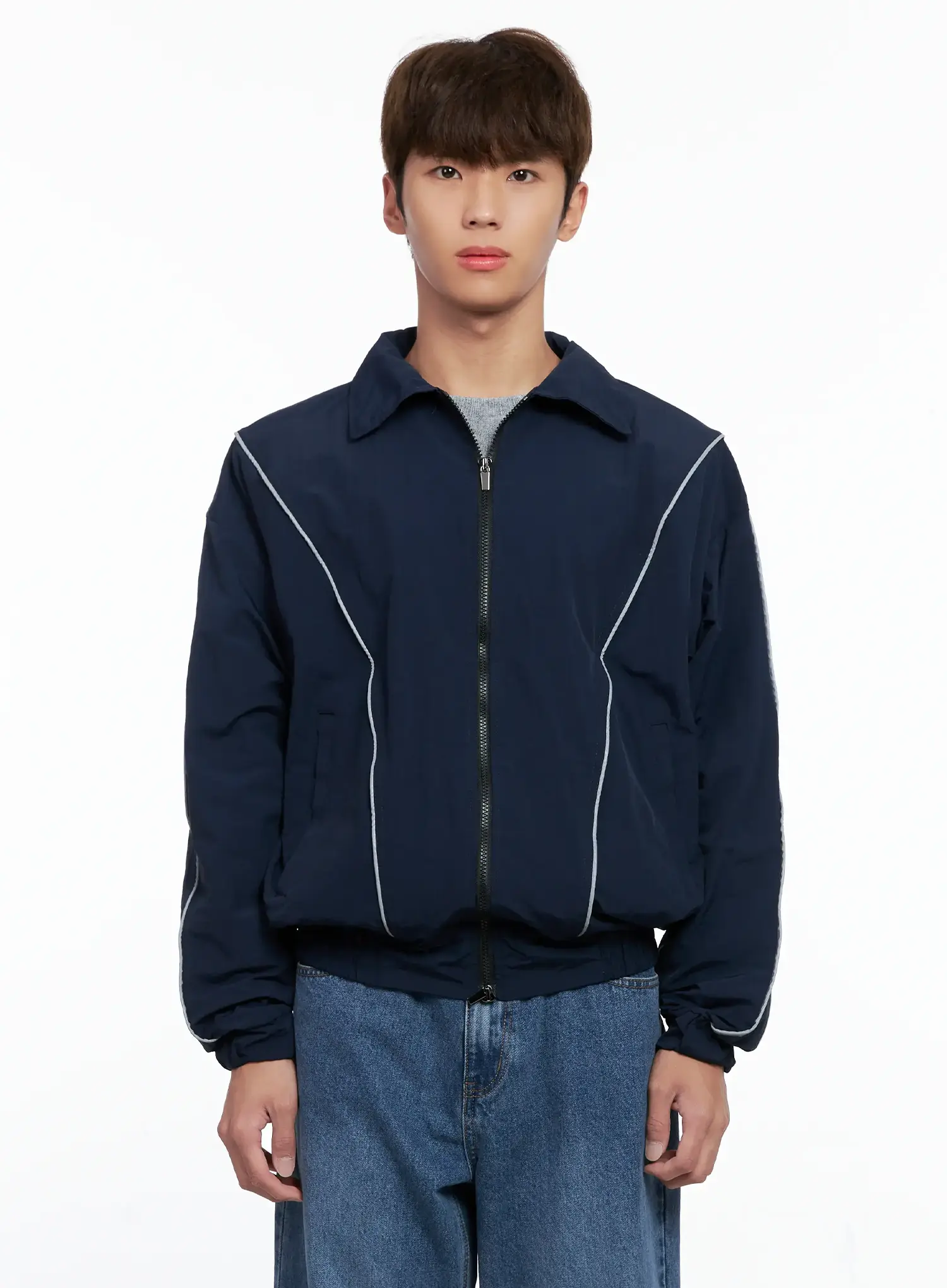 Men's Contrast Track Jacket IO506 - Image 9