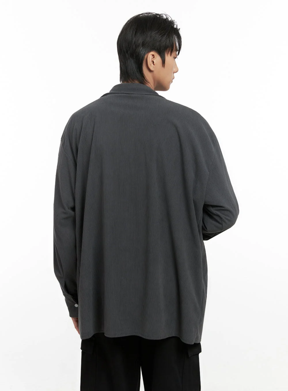 Men's Corduroy Collared Button-Up Shirt ID413 - Image 5