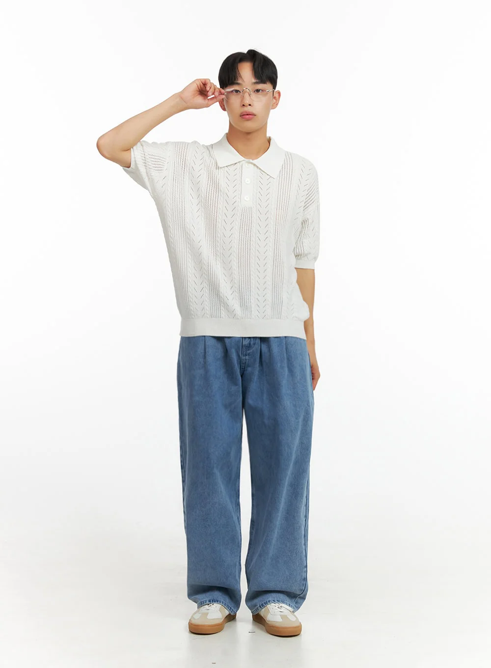 Men's Cotton Buttoned Collar T-Shirt IU412 - Image 2