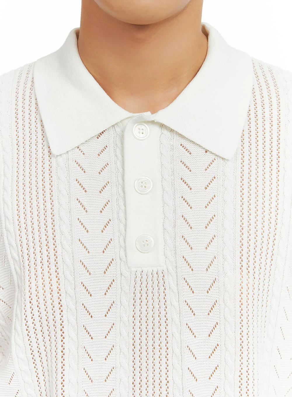 Men's Cotton Buttoned Collar T-Shirt IU412 - Image 3